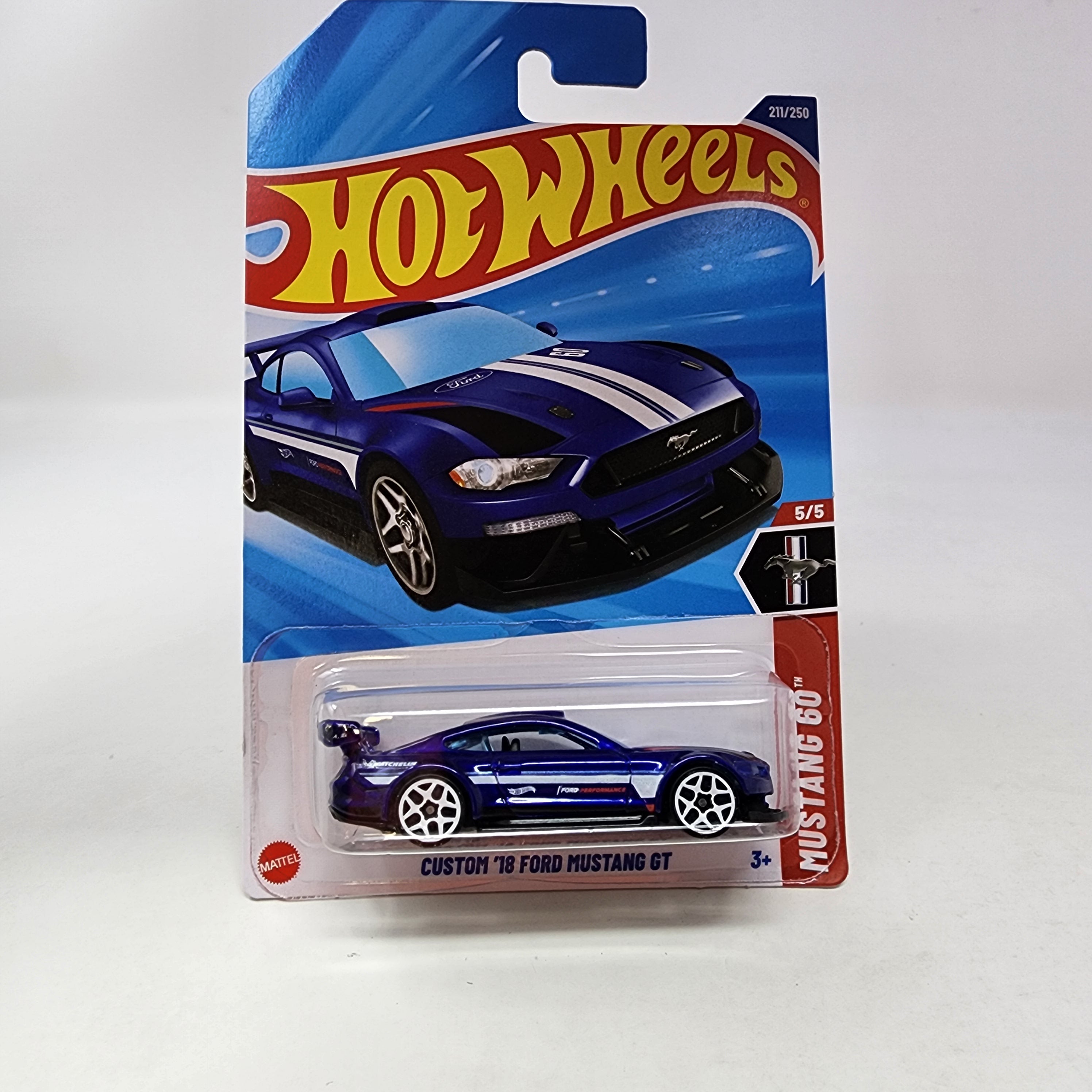 Custom '18 Ford Mustang GT #211 * Blue * 2025 Hot Wheels NEW! L Case、mySite、hgirdovlk