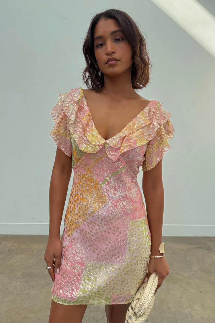 Pink Boho Mini Tilda Dress、mySite、solidvoid