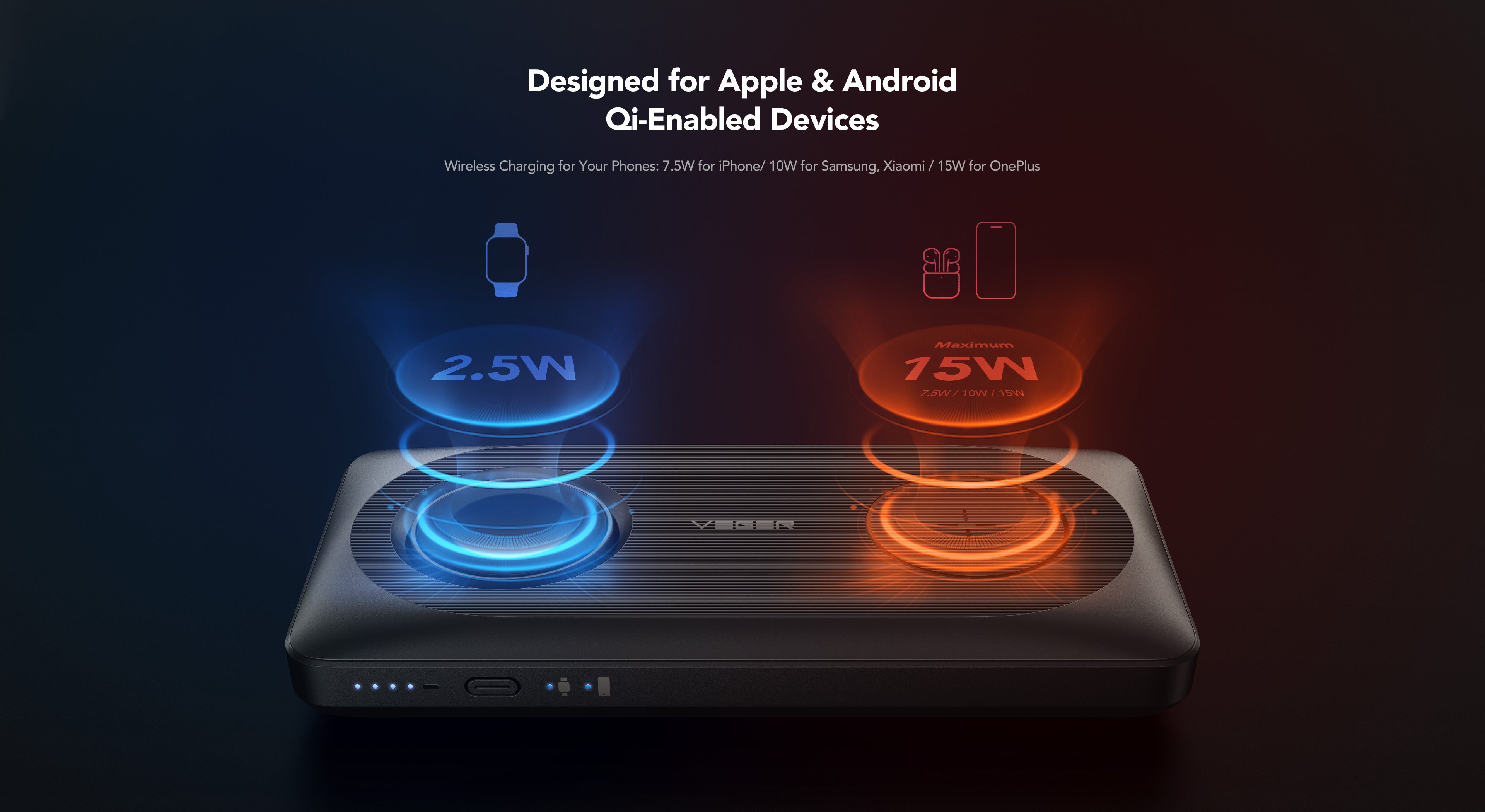 Magnetic 3-in-1 Wireless Portable Charger 10000mAh 22.5W、mySite、fannypackpong