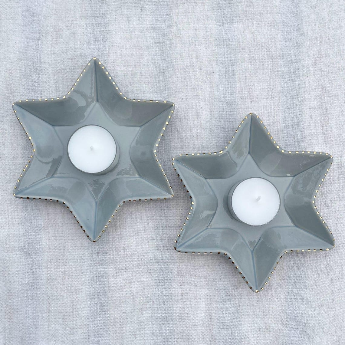 Star of David Tea Light Candle Holders by Nina Keramik、mySite、topwebapps