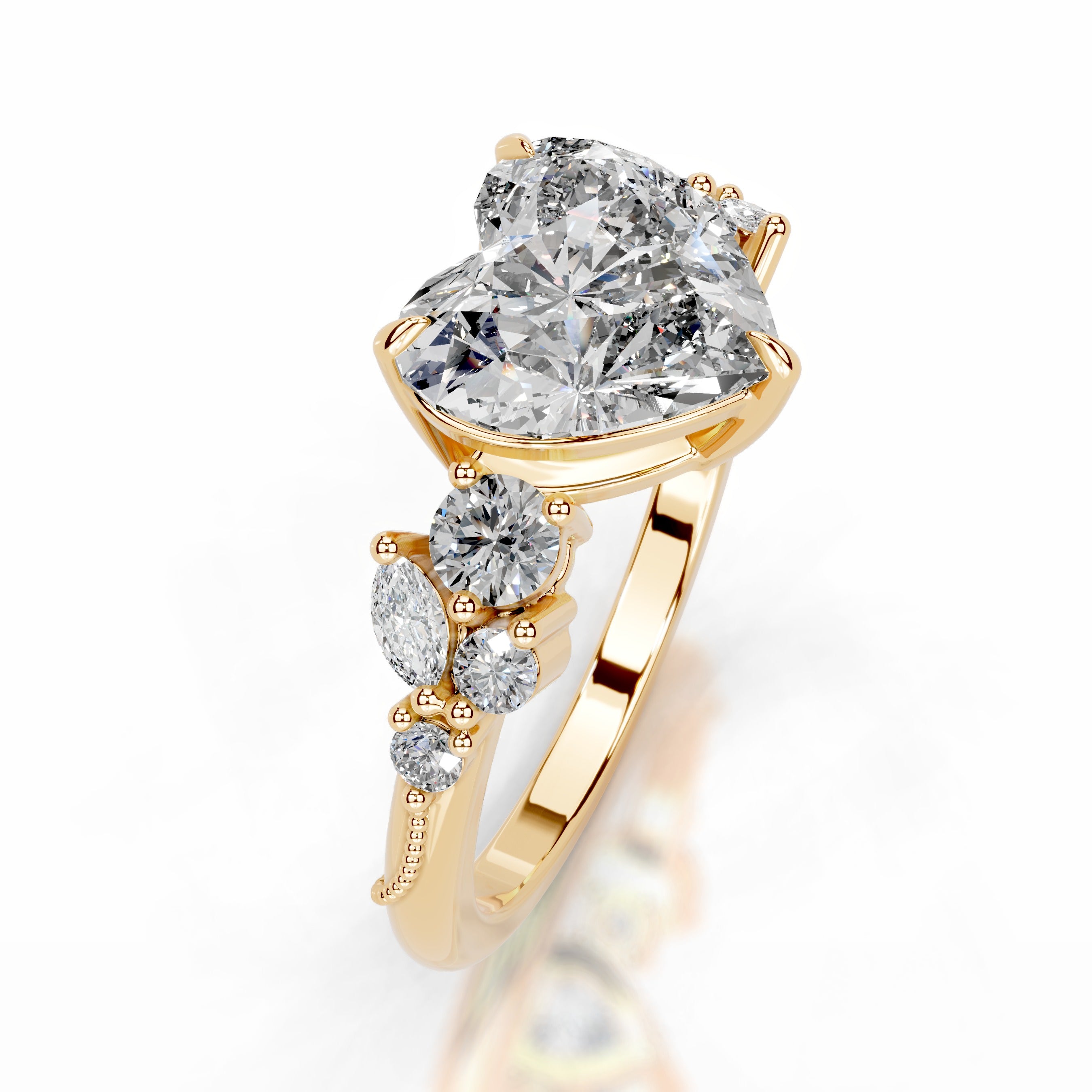 Belita Diamond Engagement Ring - 18K Yellow Gold、mySite、hinf8tx79