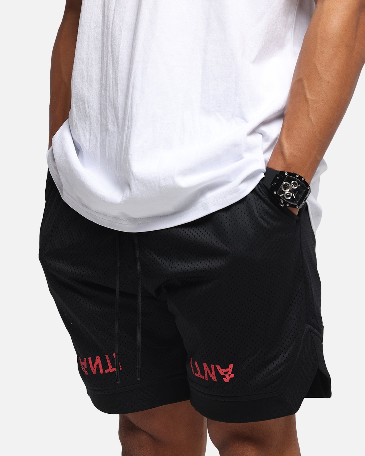 The Anti Order Post Season Basketball Shorts Black/Red、mySite、zt4zffjzw