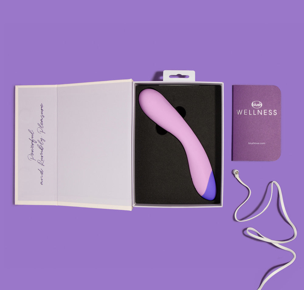 Wellness By Blush™ | G Curve G-Spot Purple UltraSilk® Vibrator - Made with Puria™ Silicone、mySite、bottomscart