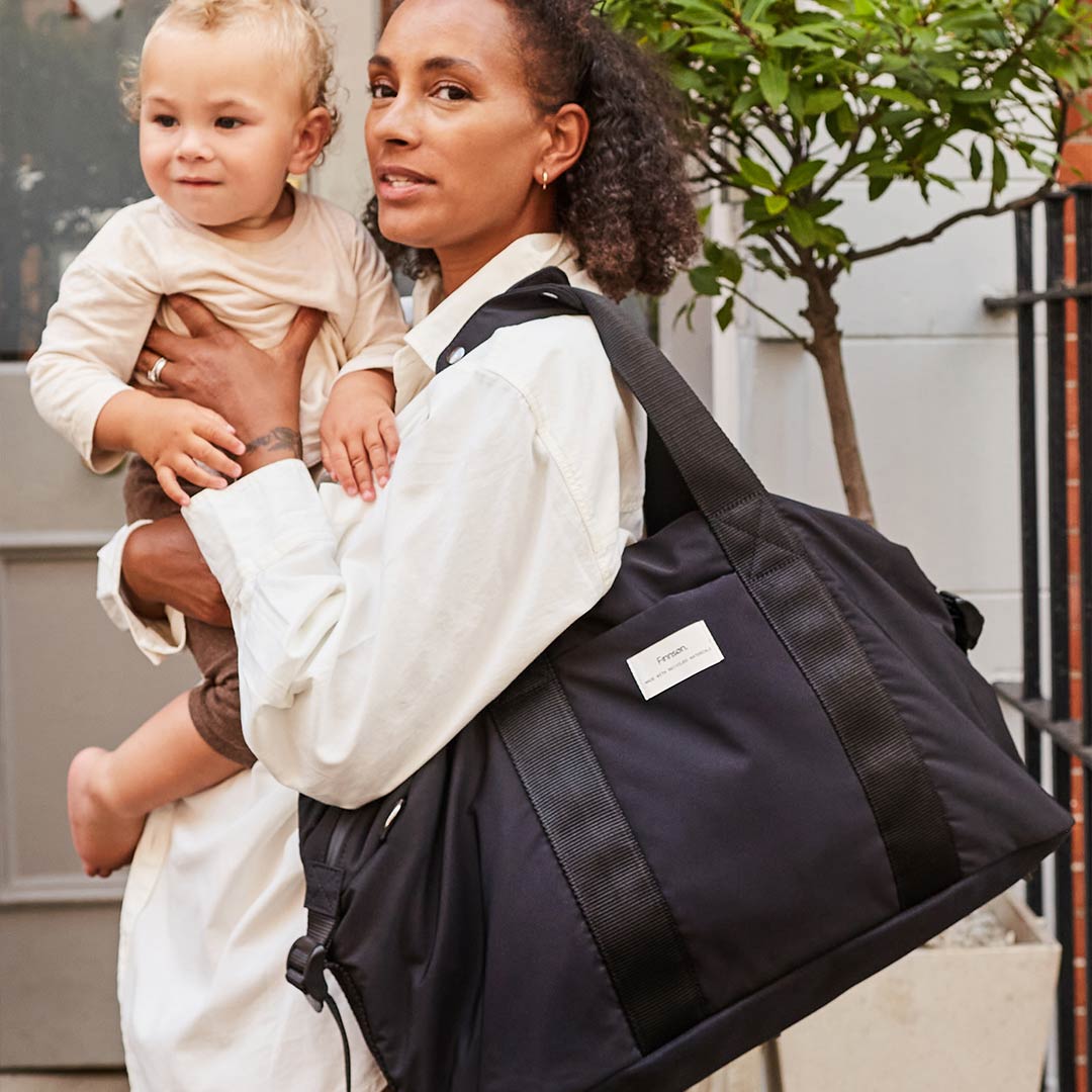  Finnson Ida Eco Holdall/ Hospital Bag With Changing Mat - Black、mySite、merchandisen