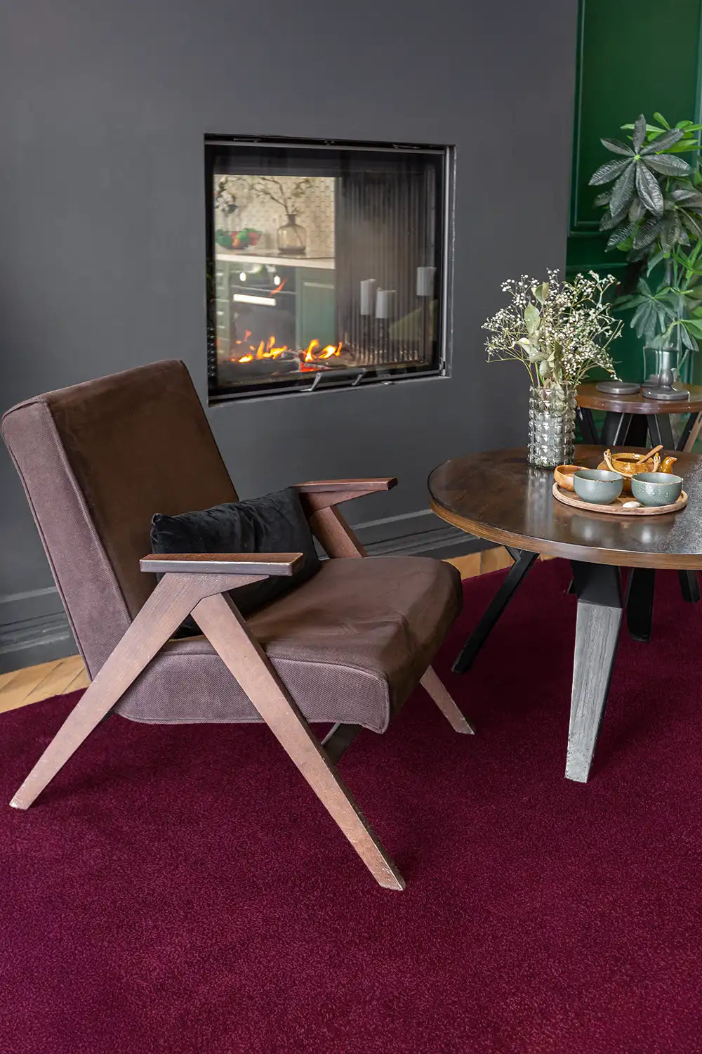 Solid Burgundy Pink Hand Tufted Wool Rug、mySite、gigharbornorthrealestate