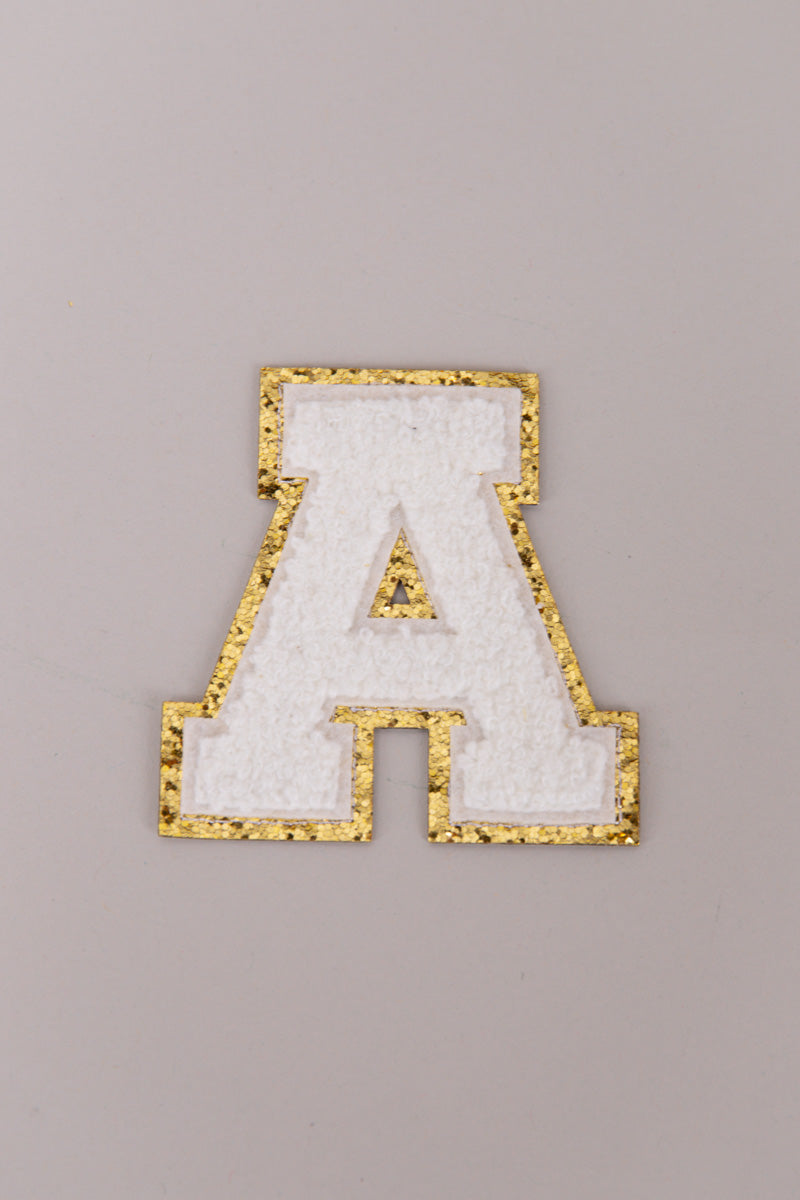 Chenille Adhesive Letter Patches- White 5.5cm、mySite、hinf8tx79