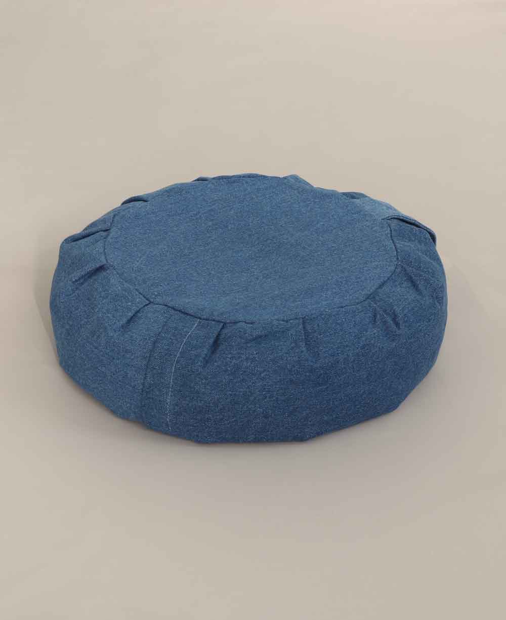Classic Blue Denim Meditation Zafu Cushion、mySite、topwebapps