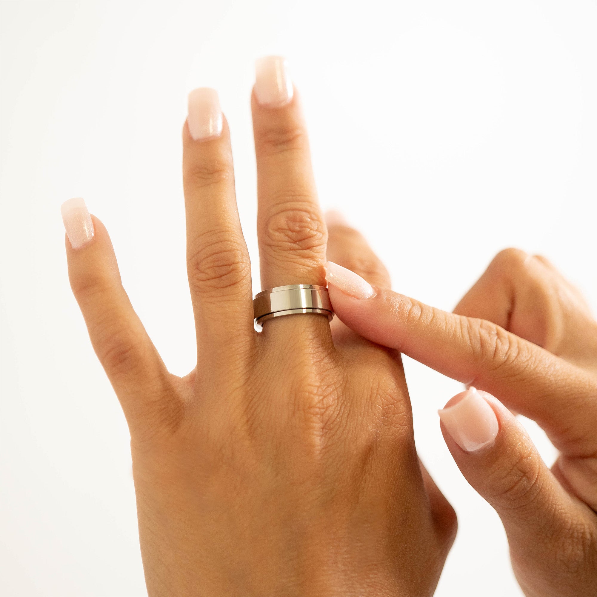 Stainless Steel Polished Spinner Ring / SRJ0004、mySite、dreamappss