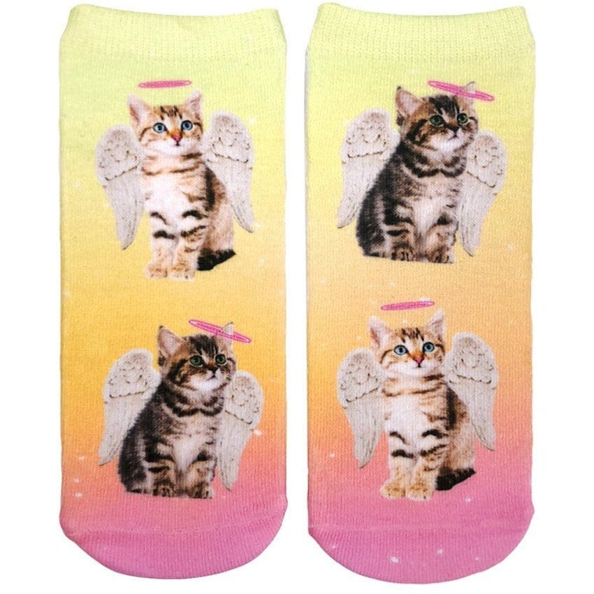 Angel Kitten Adorable Cat Ankle Socks *、mySite、g9winljtr