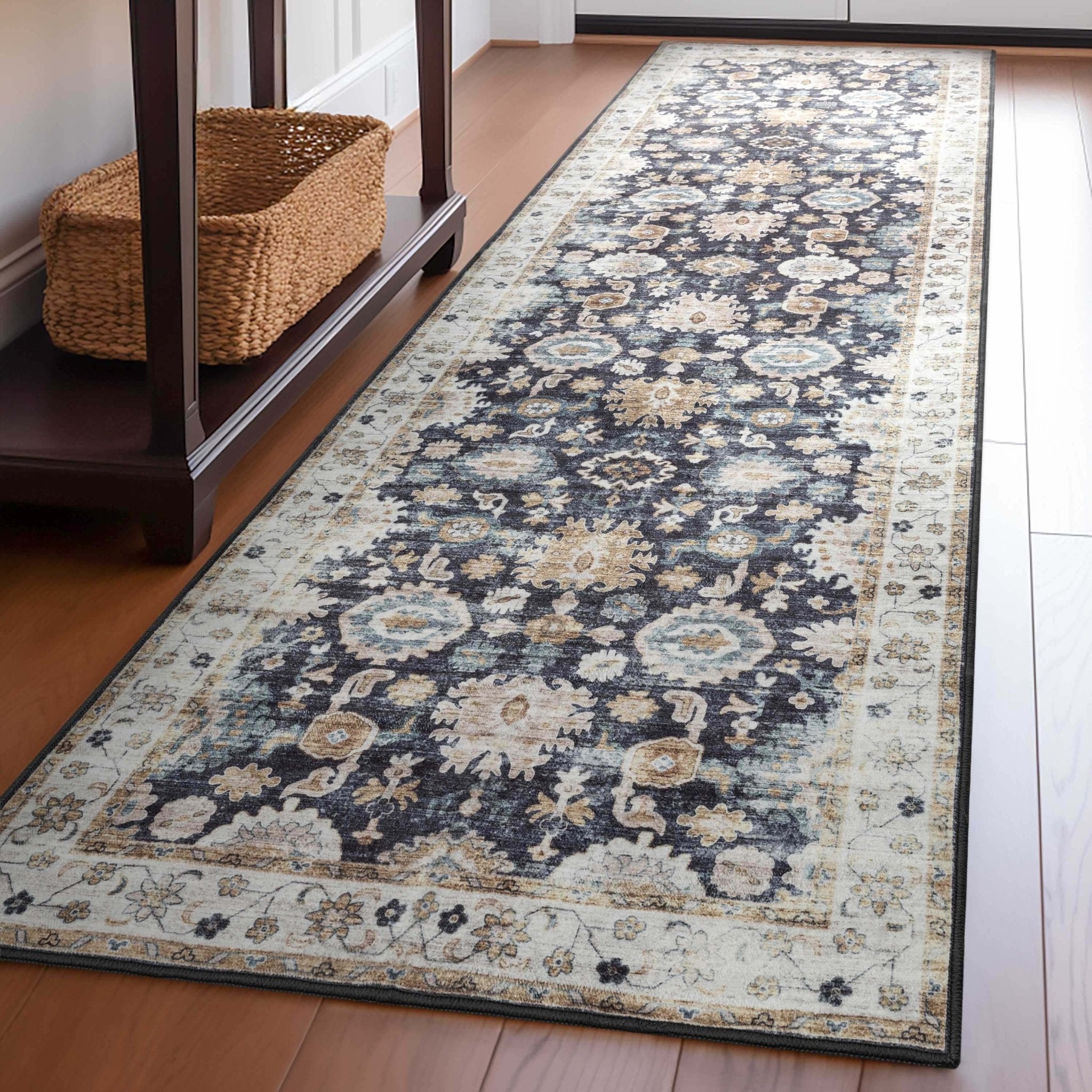 Elle Basics Gala Oriental Easy-Clean Washable Rug by Well Woven - Durable, Non-Slip, Low-Profile Design for Home Comfort、mySite、gigharbornorthrealestate