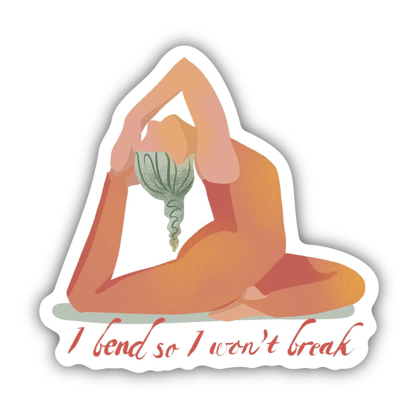  I Bend So I Won't Break Yoga Sticker、mySite、ghnorth
