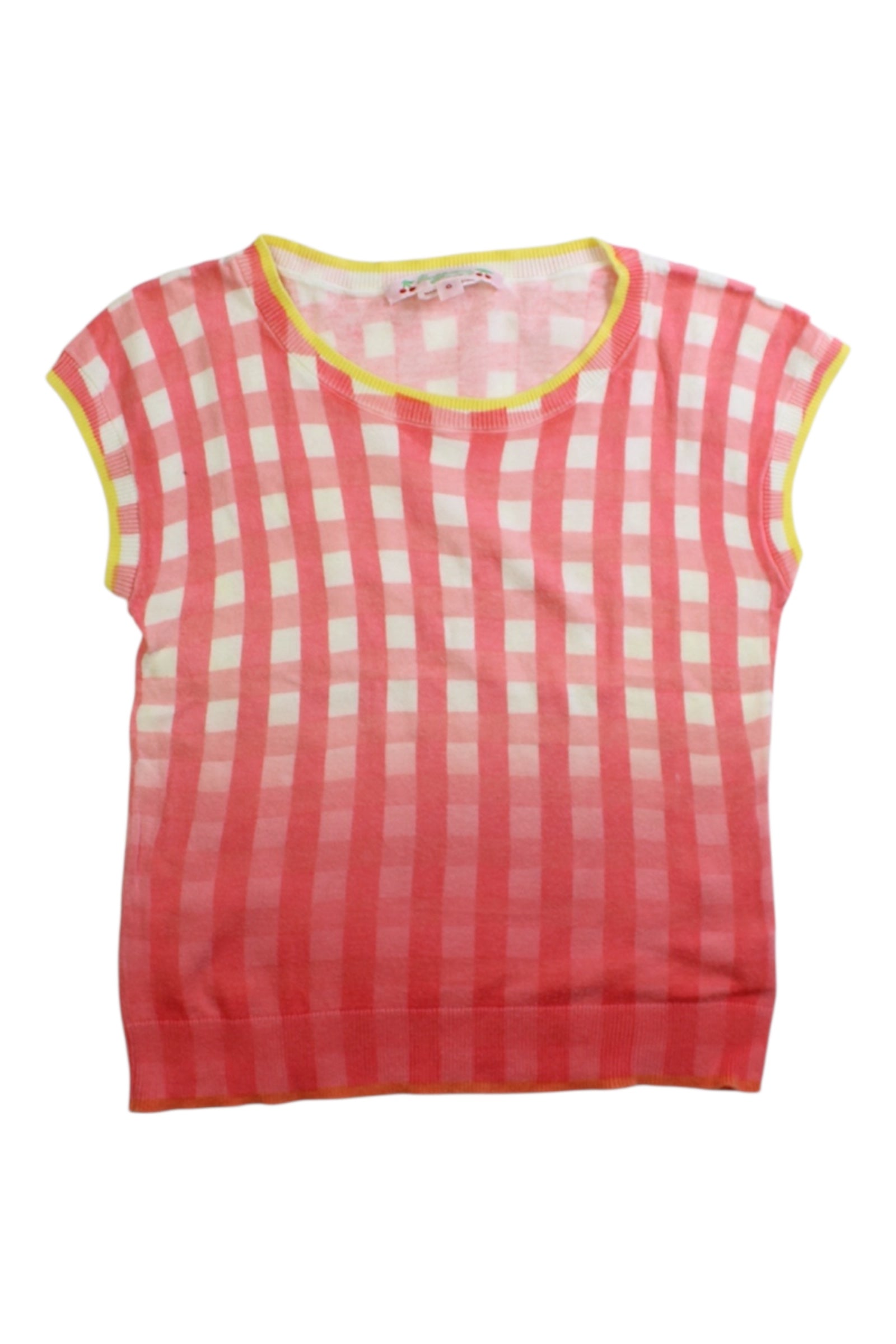 Bonpoint Checkered Short Sleeve Top - 6T、mySite、g9winljtr