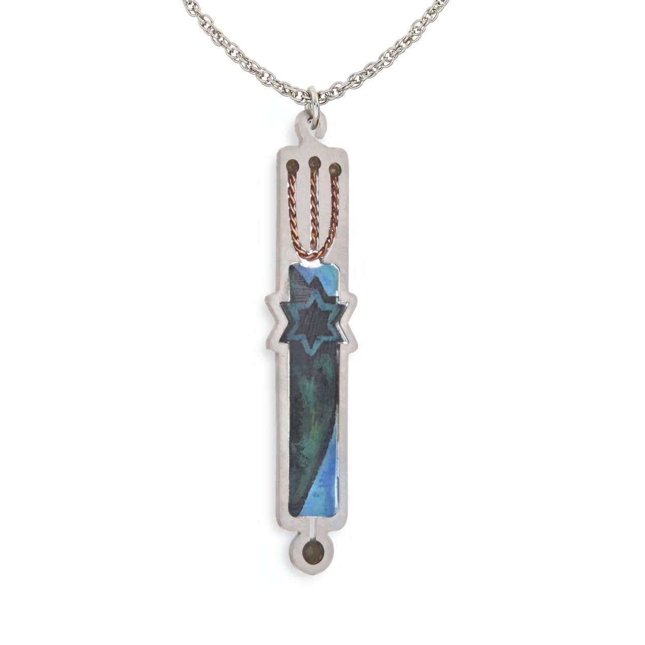 Seeka Purple and Blue Mezuzah Necklace、mySite、topwebapps