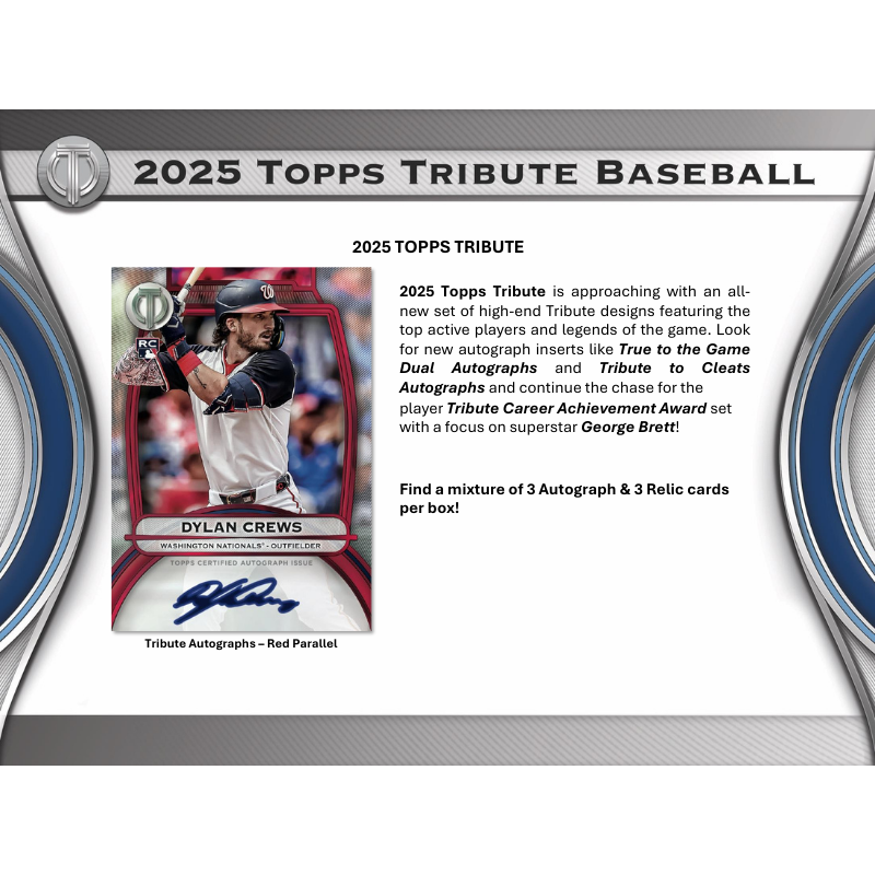 2025 Topps Tribute Baseball Hobby Box、mySite、waistdrama