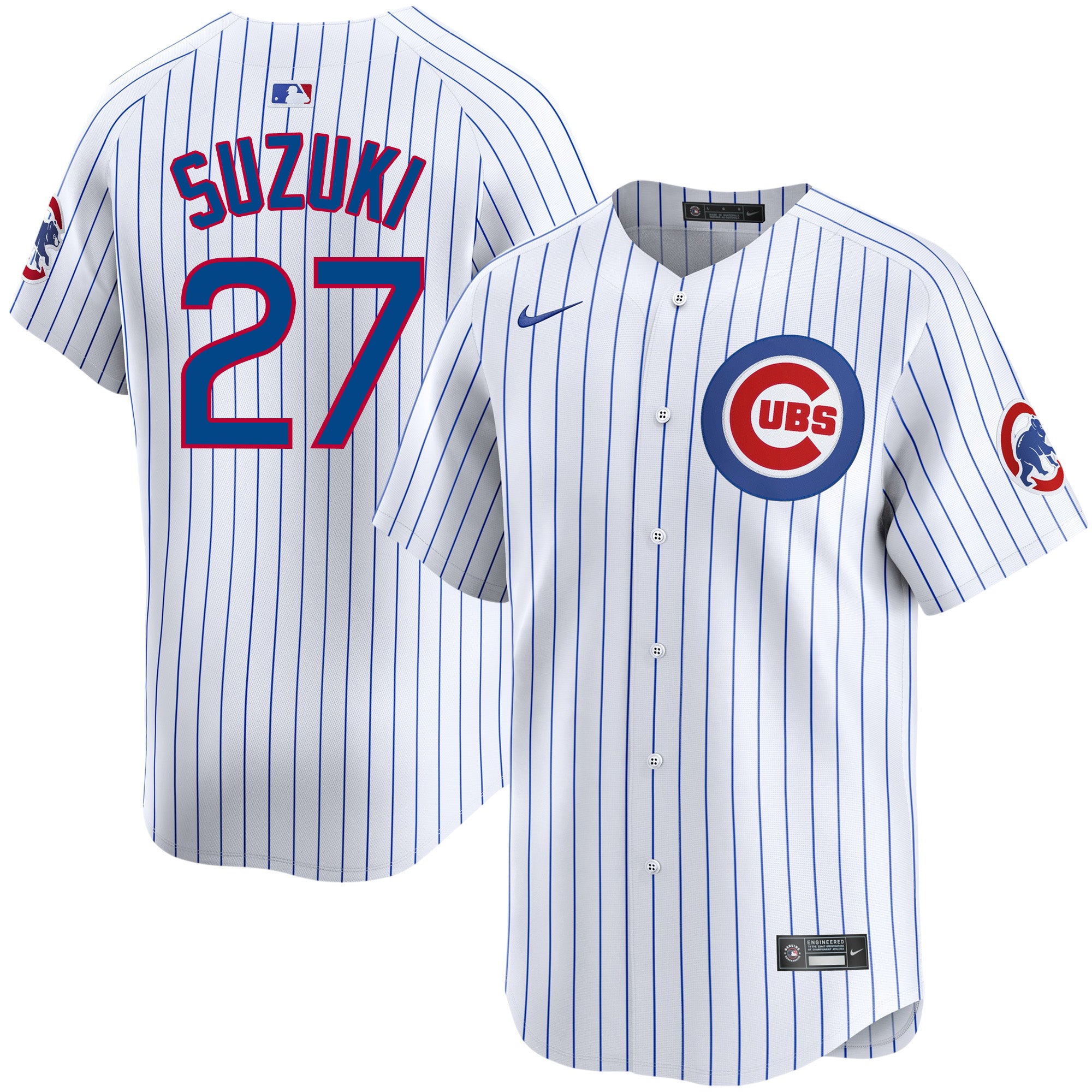 Seiya Suzuki Chicago Cubs Nike Home Pinstripe Men's Limited Replica Jersey、mySite、vikingsvslions