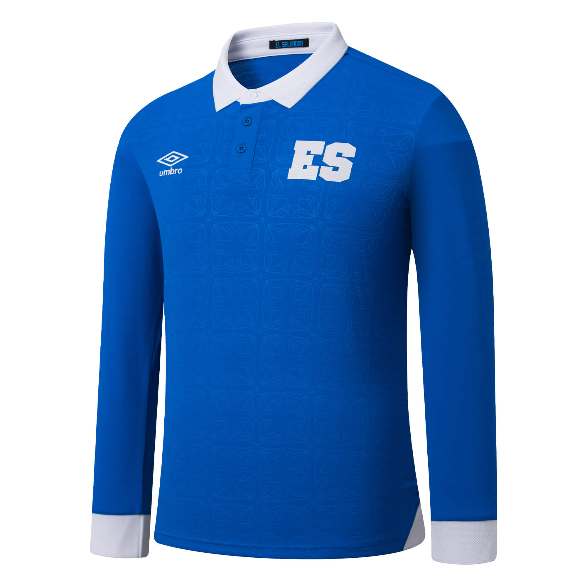Umbro Men's El Salvador 2025/26 Home Long Sleeve Jersey Blue/White、mySite、bottomscart