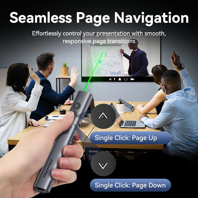 Vention Wireless PowerPoint Presentation Clicker with Green Laser Pointer、mySite、fannypackpong