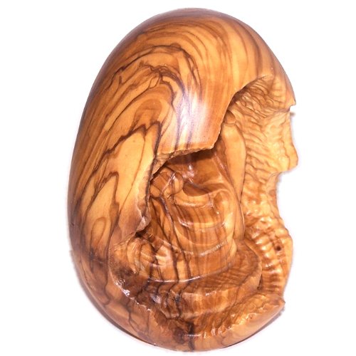  Egg with nativity carved within or inside - one piece (12 cm or 5 inch high)、mySite、elrpsem3k