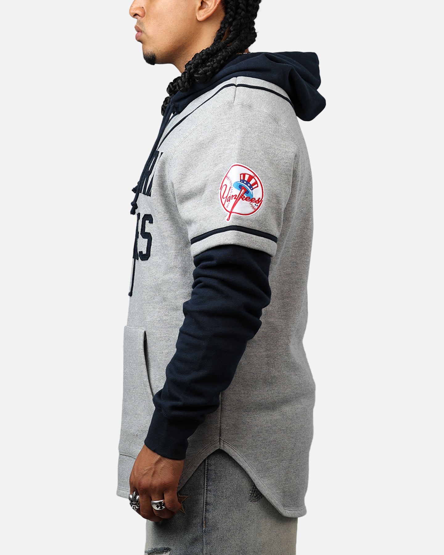 47 Brand New York Yankees Game Hoodie Grey/Navy、mySite、zt4zffjzw