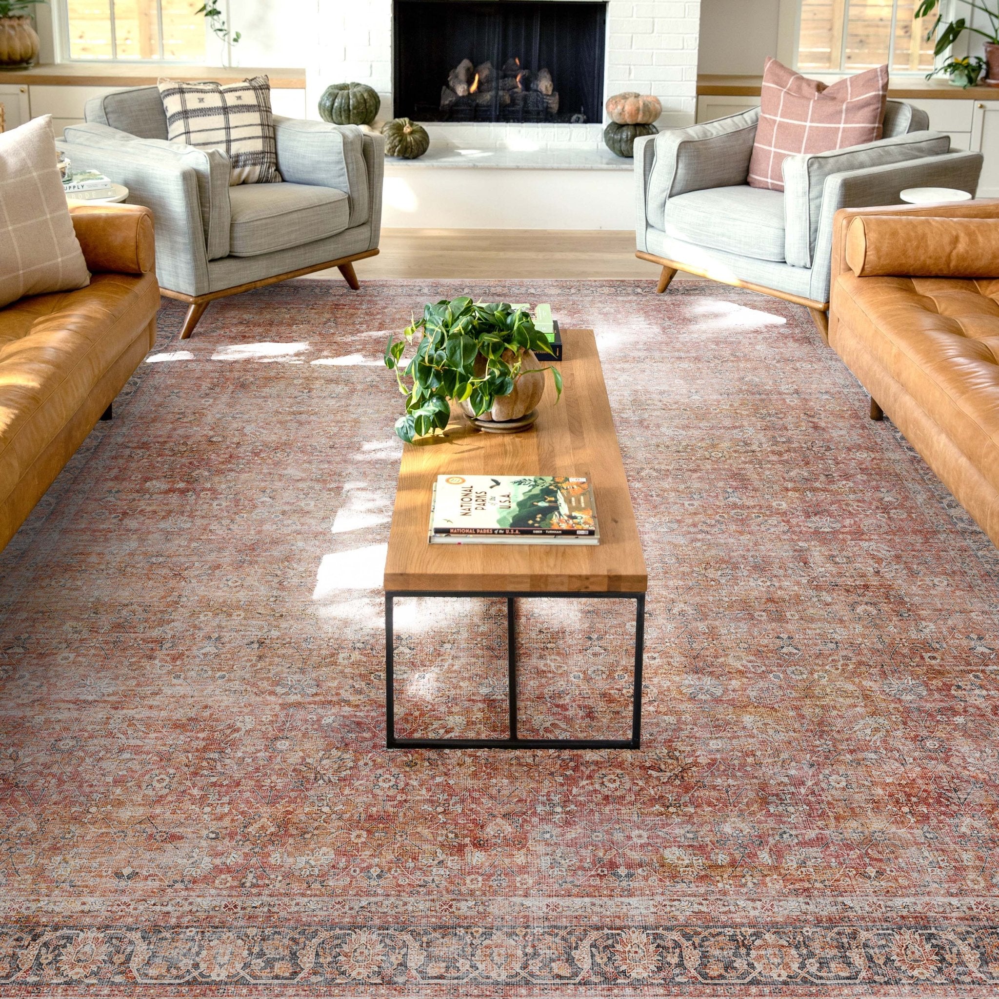 Delphine Vintage Persian Oriental Flat-Weave Rug、mySite、gigharbornorthrealestate