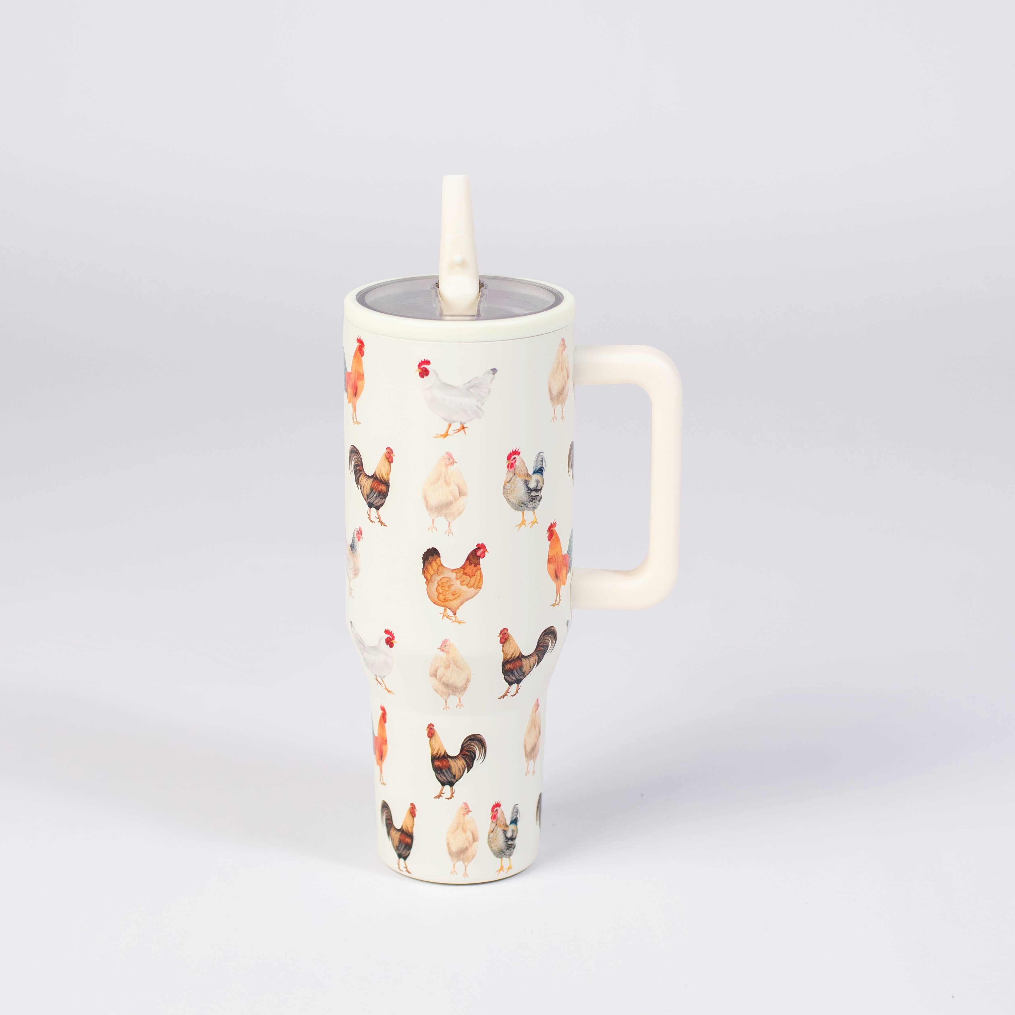 Chicken 40oz Stainless Steel Spill Proof Insulated Tumbler、mySite、g9winljtr
