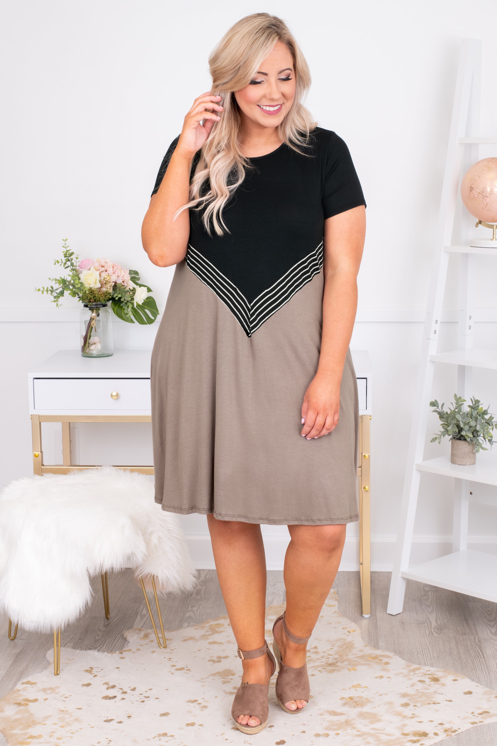  Traveling The World Dress, Black-Mocha、mySite、justintrudeaud