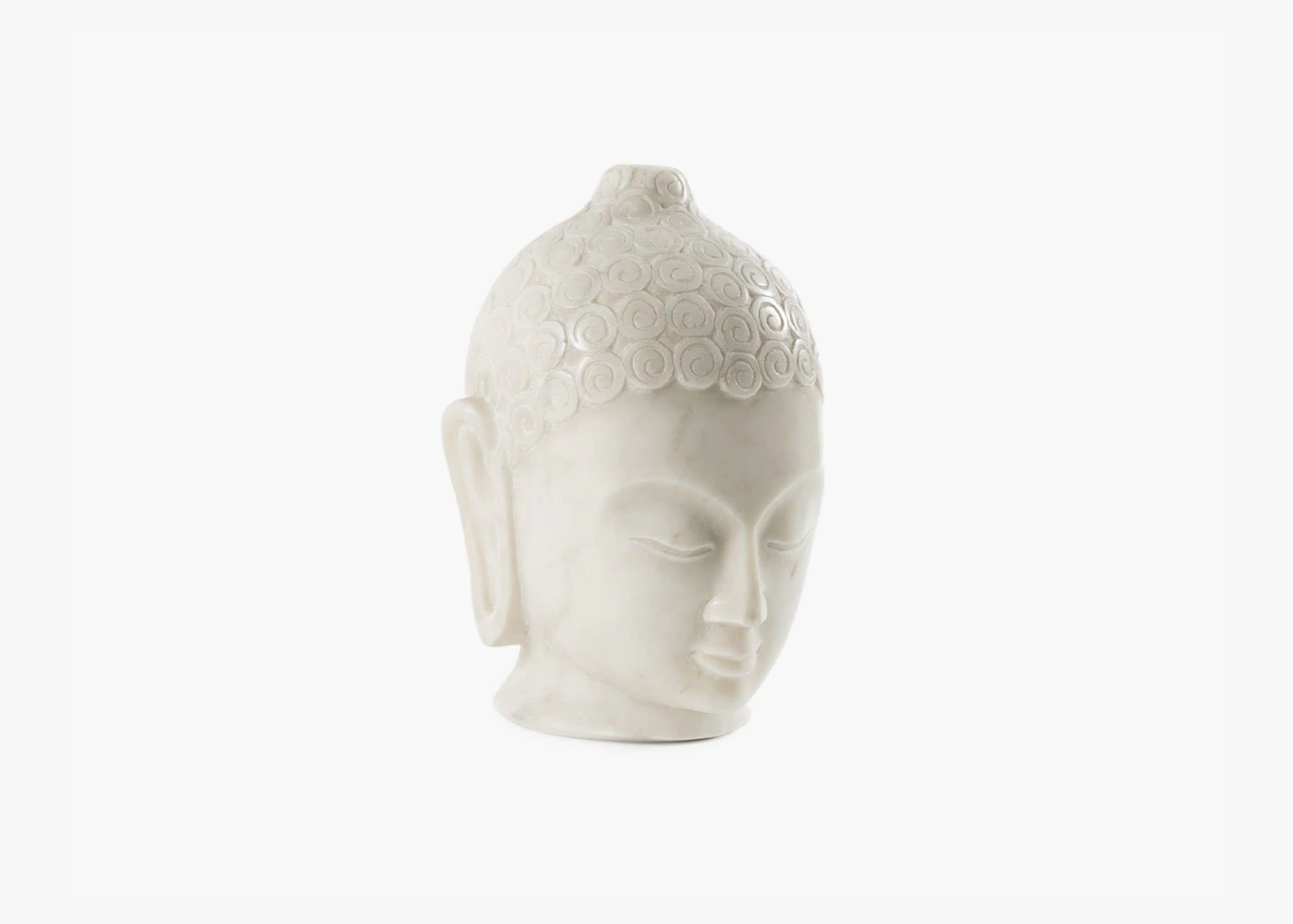 Buddha Head - White Marble (23cm)、mySite、topwebapps