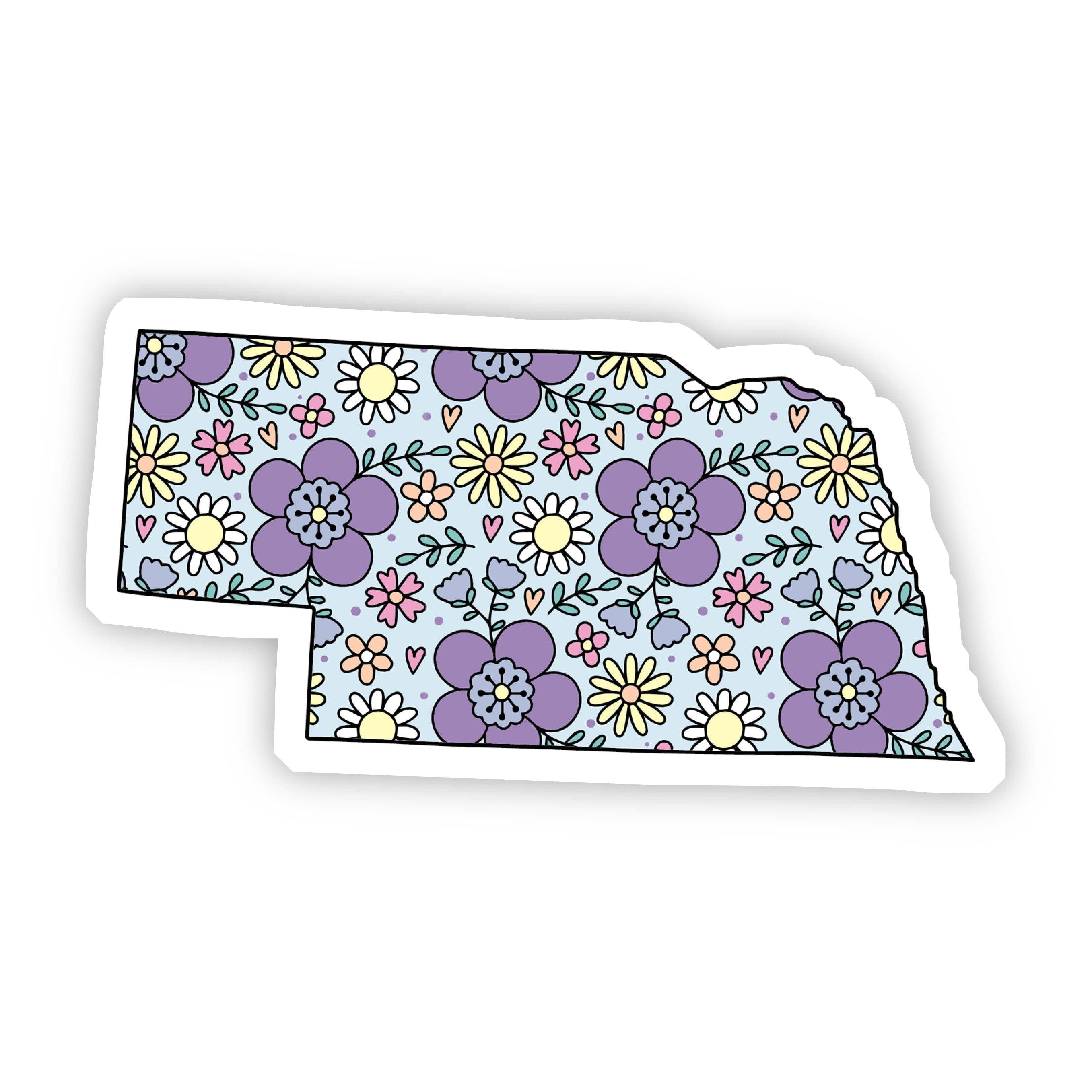  Nebraska Floral Sticker、mySite、elrpsem3k