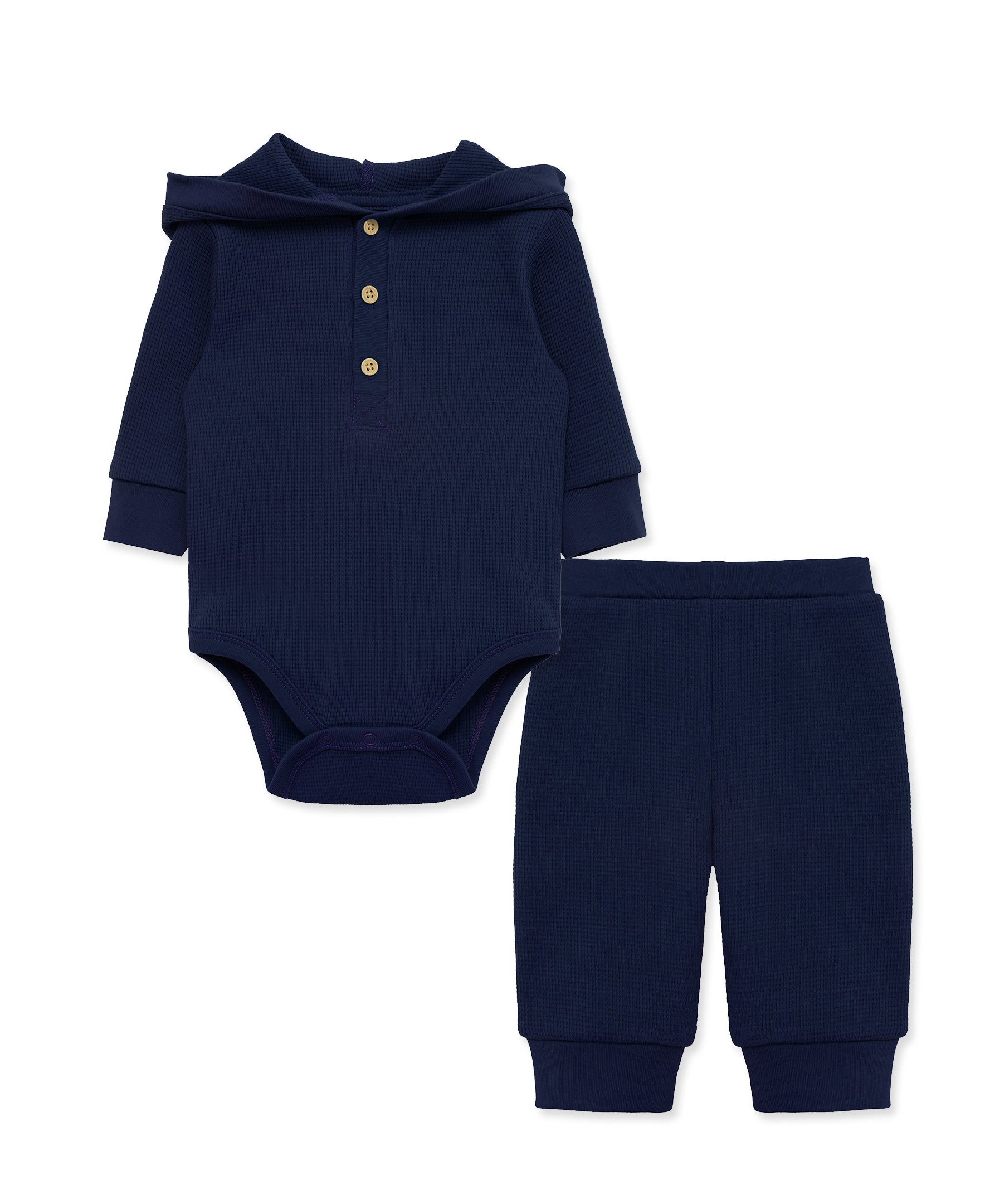  Navy Waffle Knit Bodysuit & Pant Set、mySite、layawaytickets