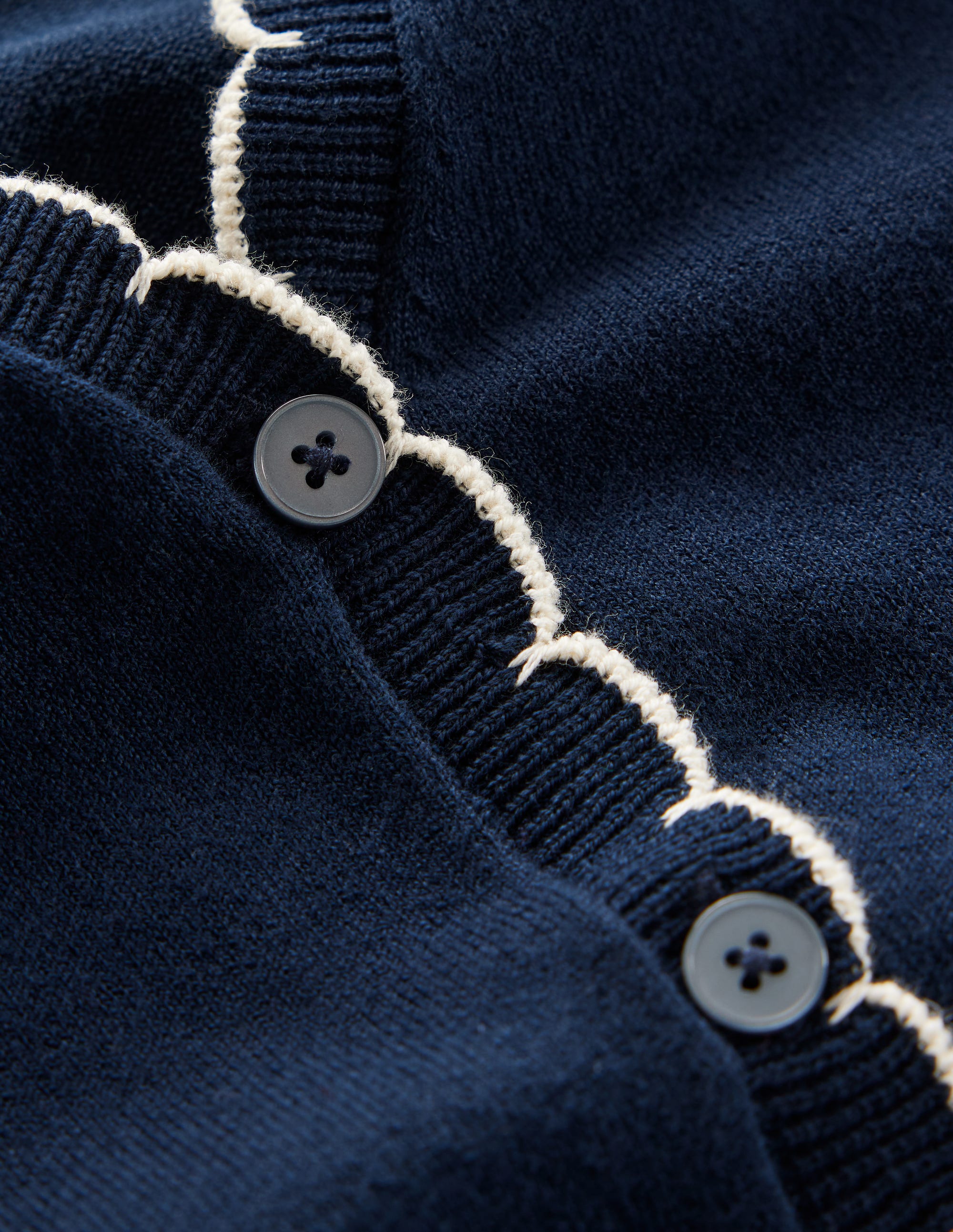  Pru Scallop Trim Cardigan-Navy、mySite、ashleygrahame