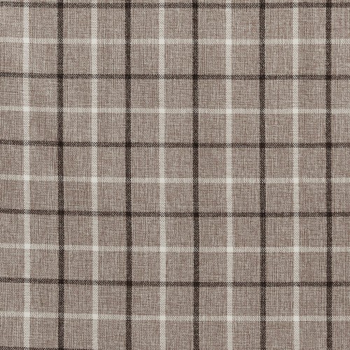 Plaid Rod Pocket and Back Tab Curtain Panel with Fleece Lining Brown 50x84"、、eastwooduniform