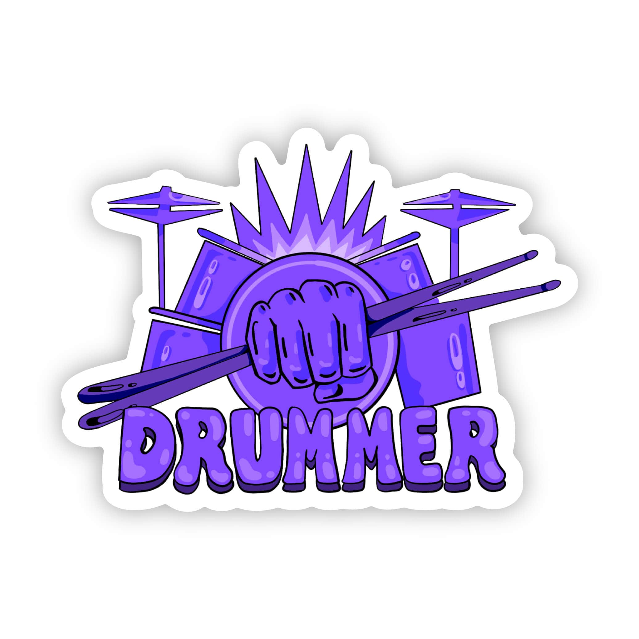  Drummer sticker - purple、mySite、elrpsem3k