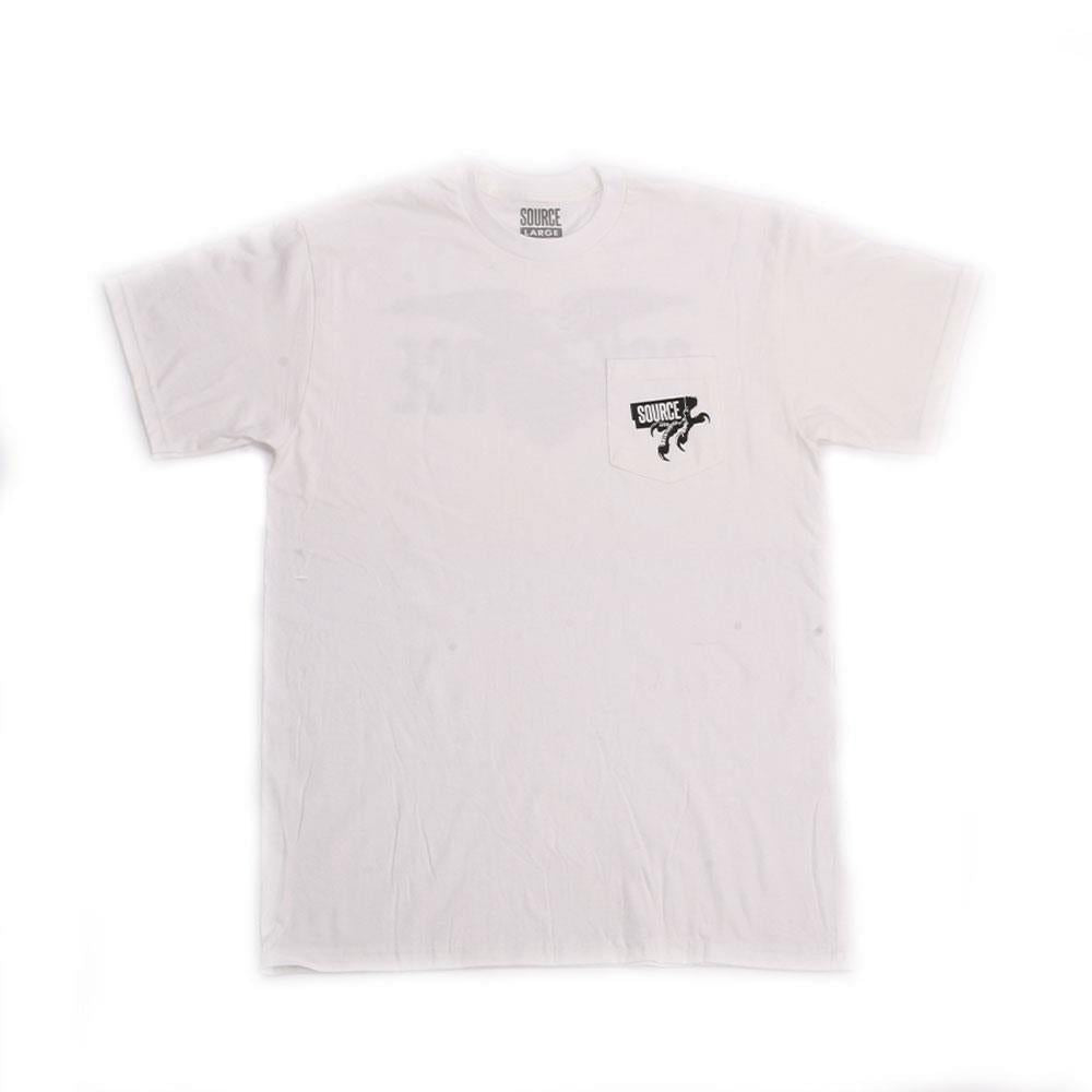  Source Claw Pocket T-Shirt - White、mySite、merchandisen