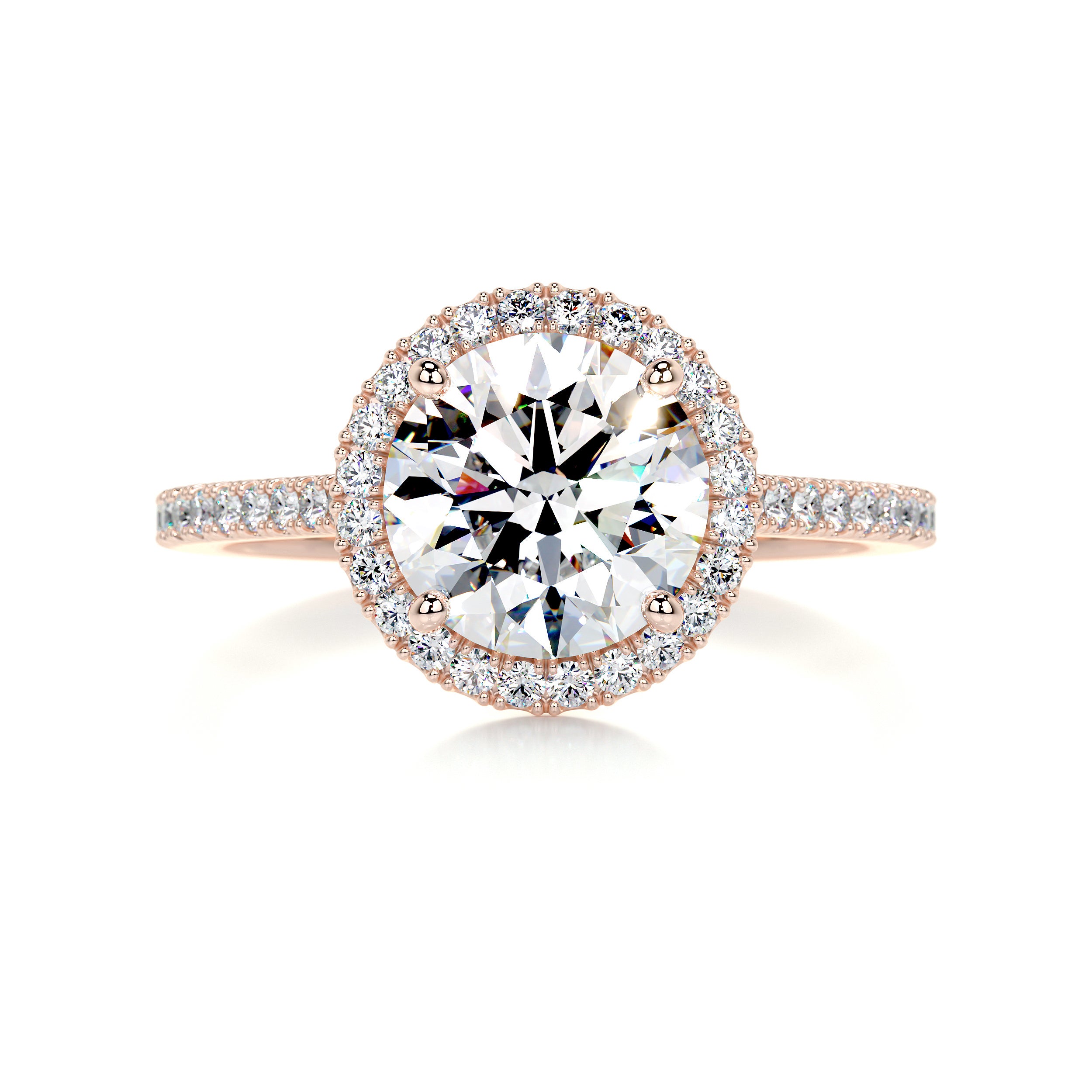 Layla Moissanite & Diamond Ring - 14K Rose Gold、mySite、hinf8tx79