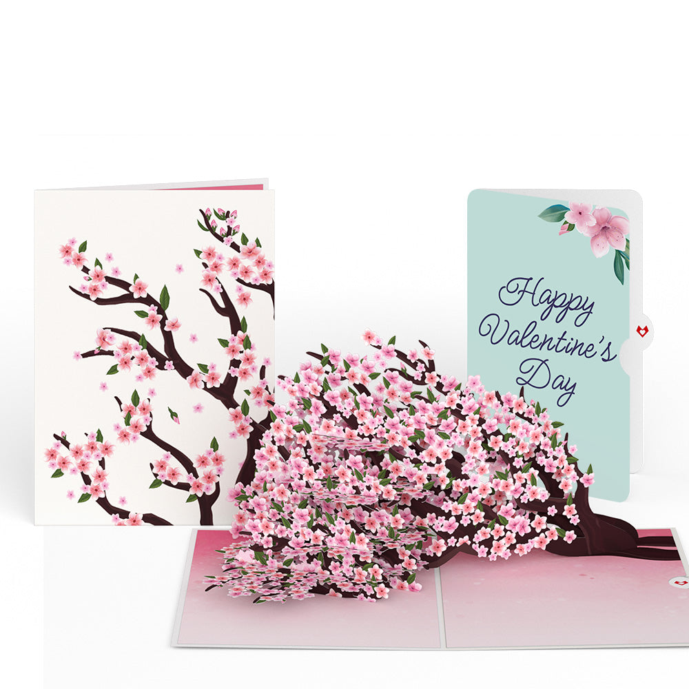 Cherry Blossom Branches in Bloom Valentine Pop-Up Card and Sentiment Set、mySite、solidvoid