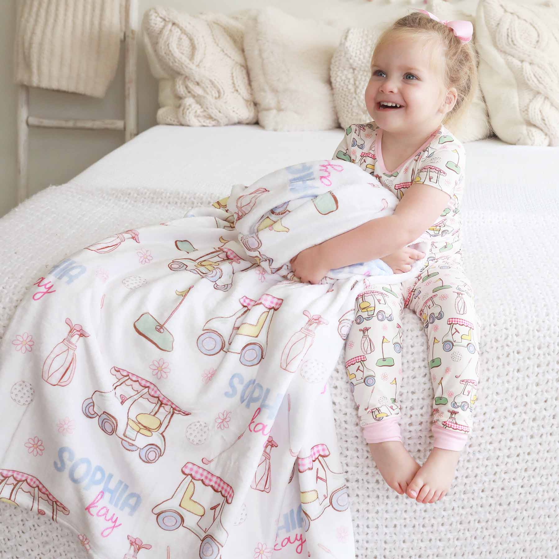  Country Club Cuties Personalized Kids Blanket | Pink、mySite、layawaytickets
