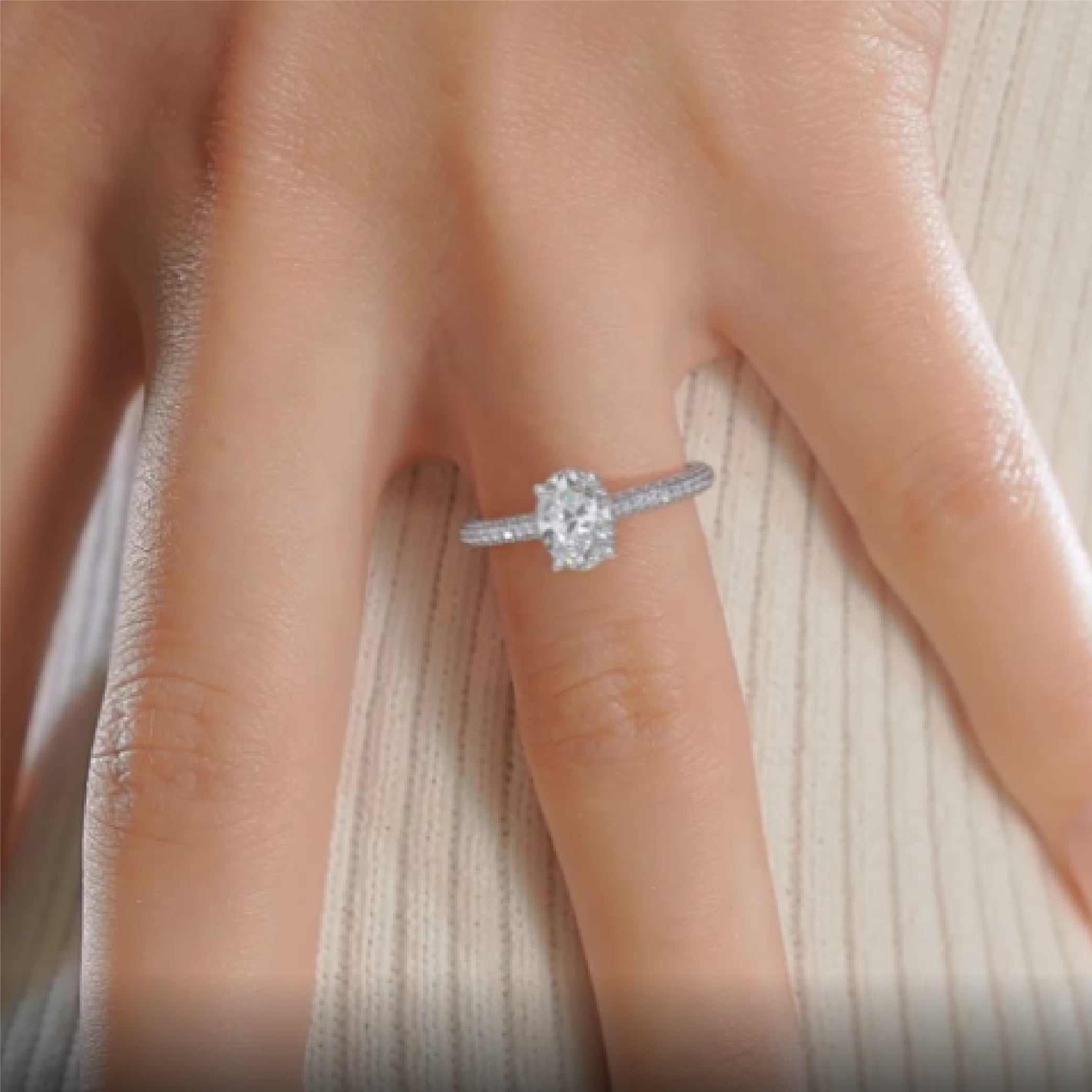 Rebecca Lab Grown Diamond Ring -18K White Gold、mySite、hinf8tx79