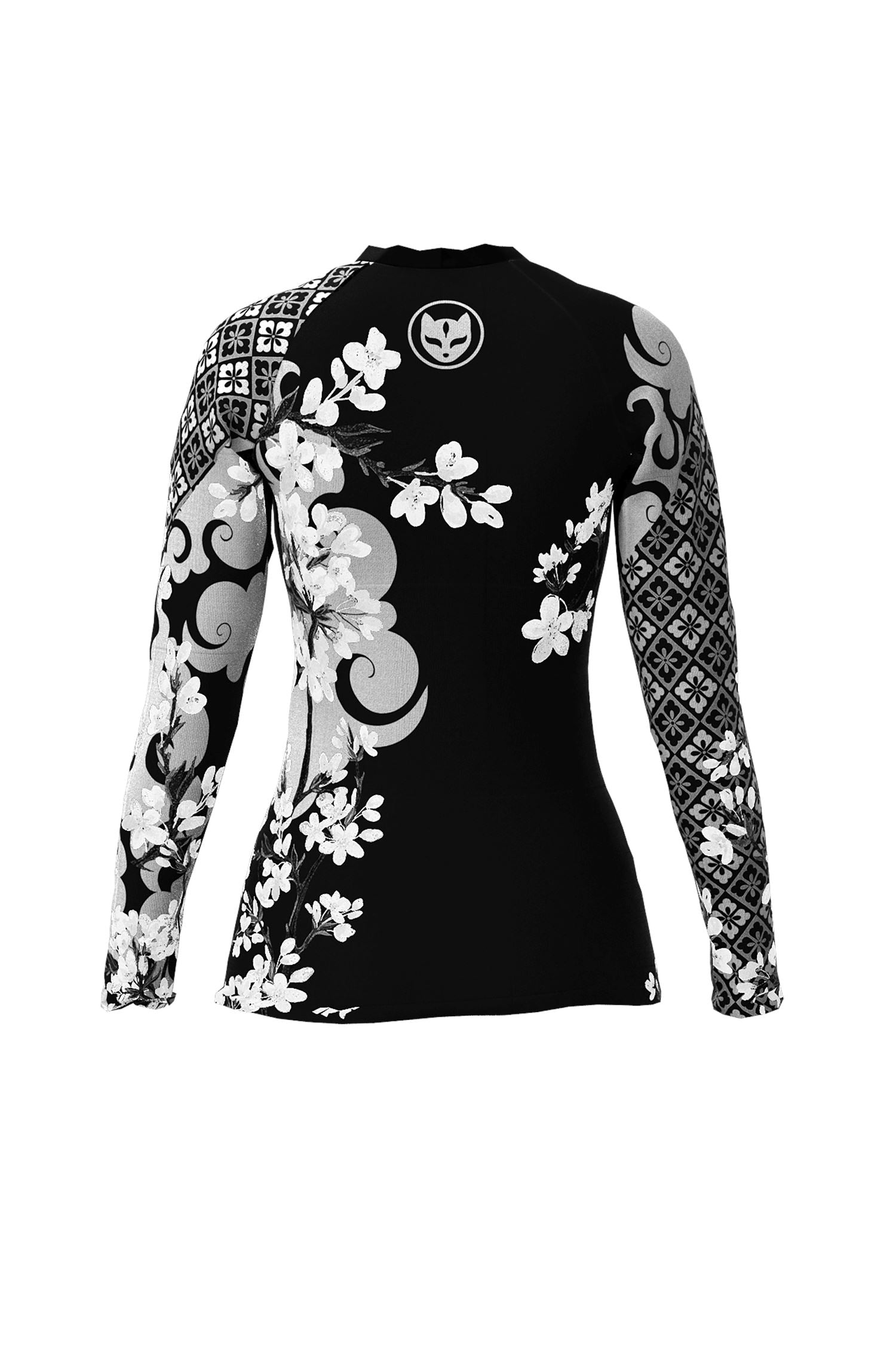 Women's Cherry Blossom Ranked Jiu Jitsu Rashguard - Long Sleeve、mySite、gigharbornorthrealestate