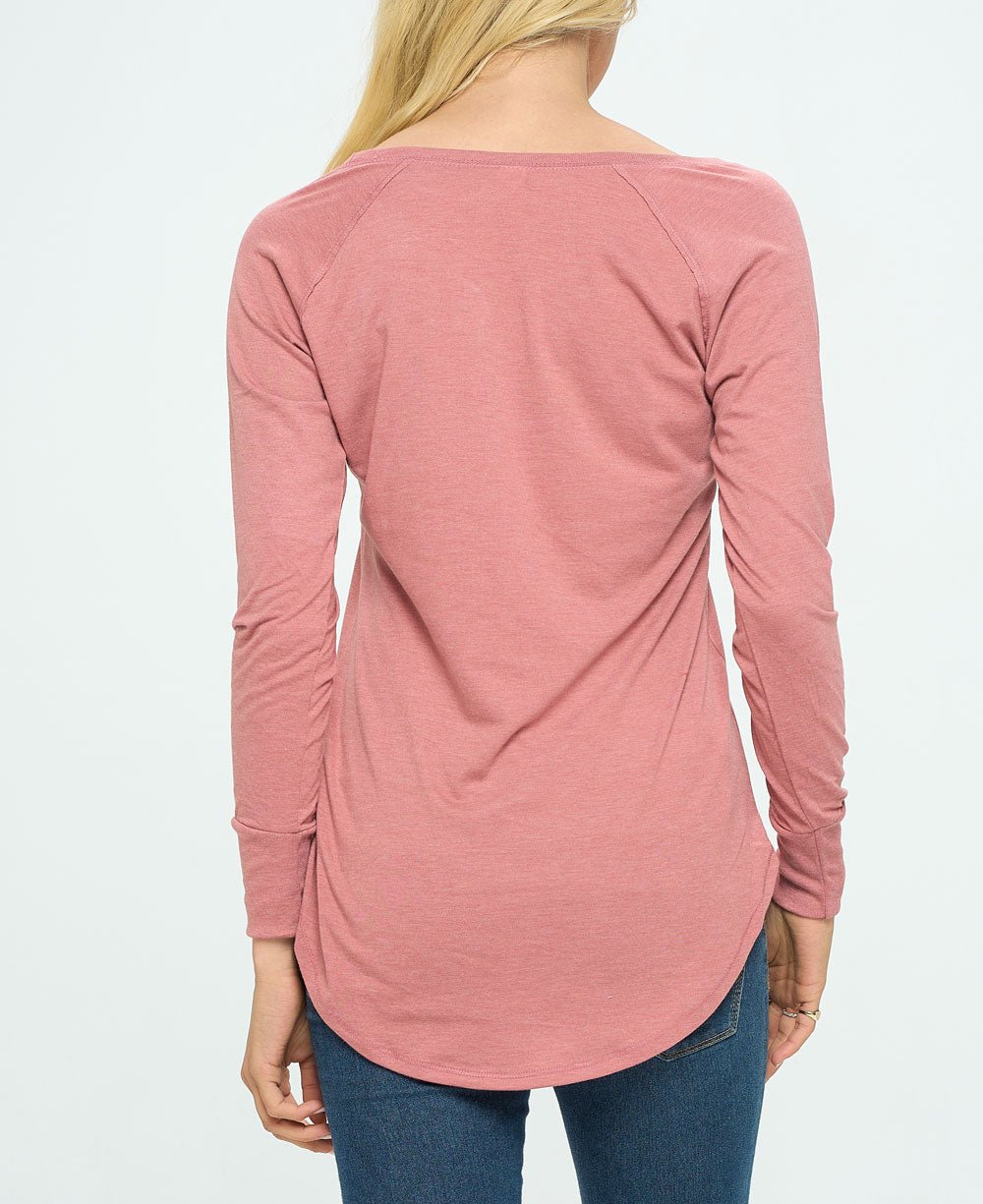 Artistic Namaste Blush Long Sleeve Tunic Tee、mySite、topwebapps