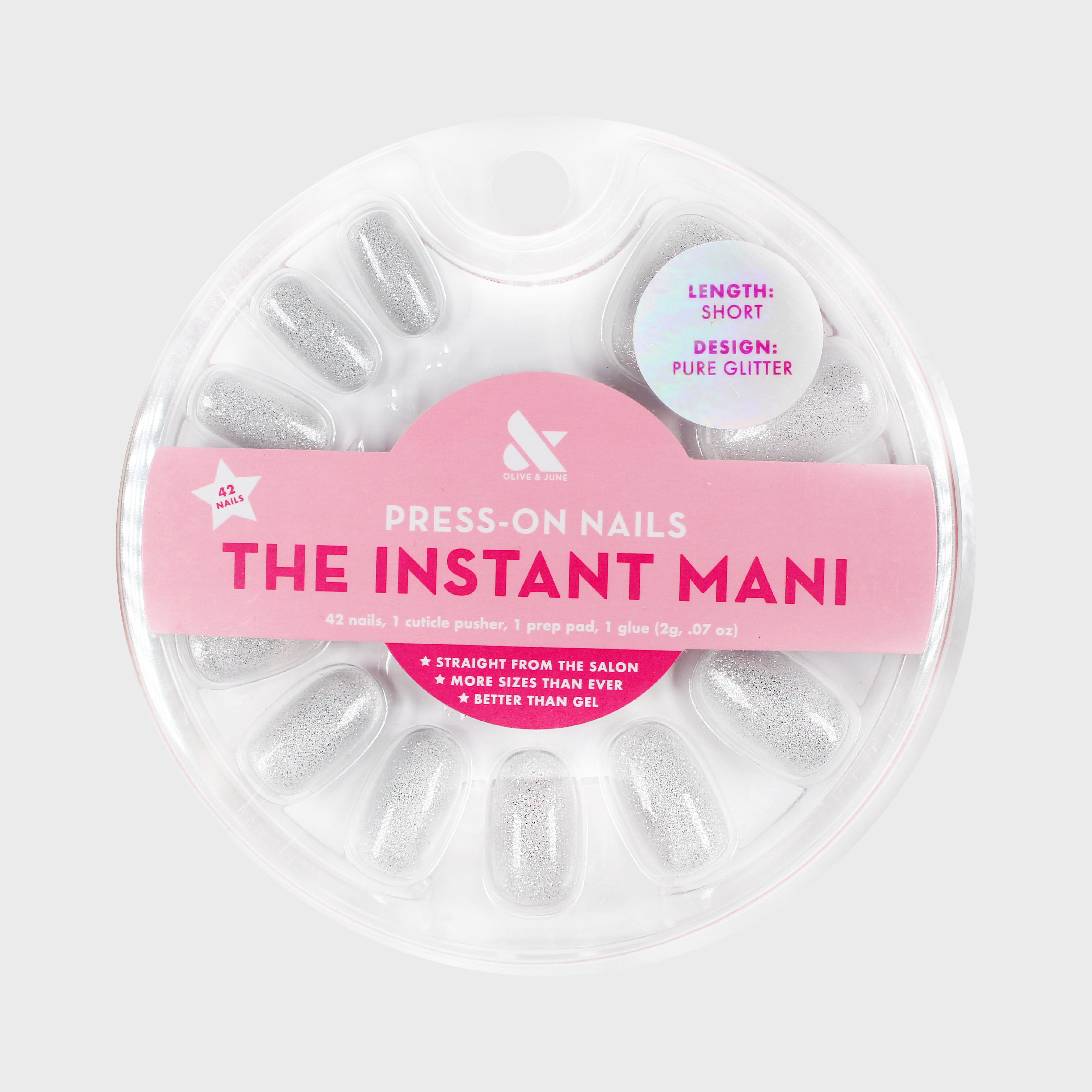 Pure Glitter - Press-On | Short | Round - Part of Set、mySite、solidvoid