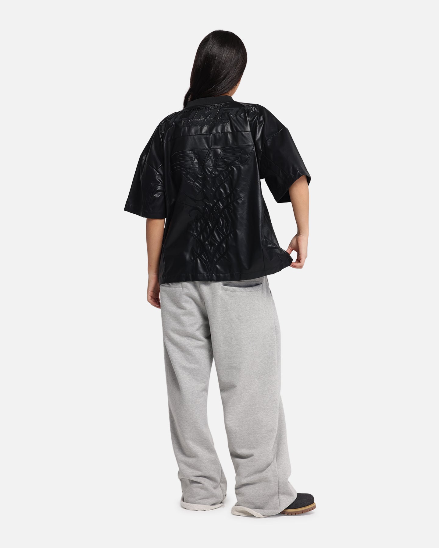 Loiter Vegan Leather Football Top Black、mySite、zt4zffjzw