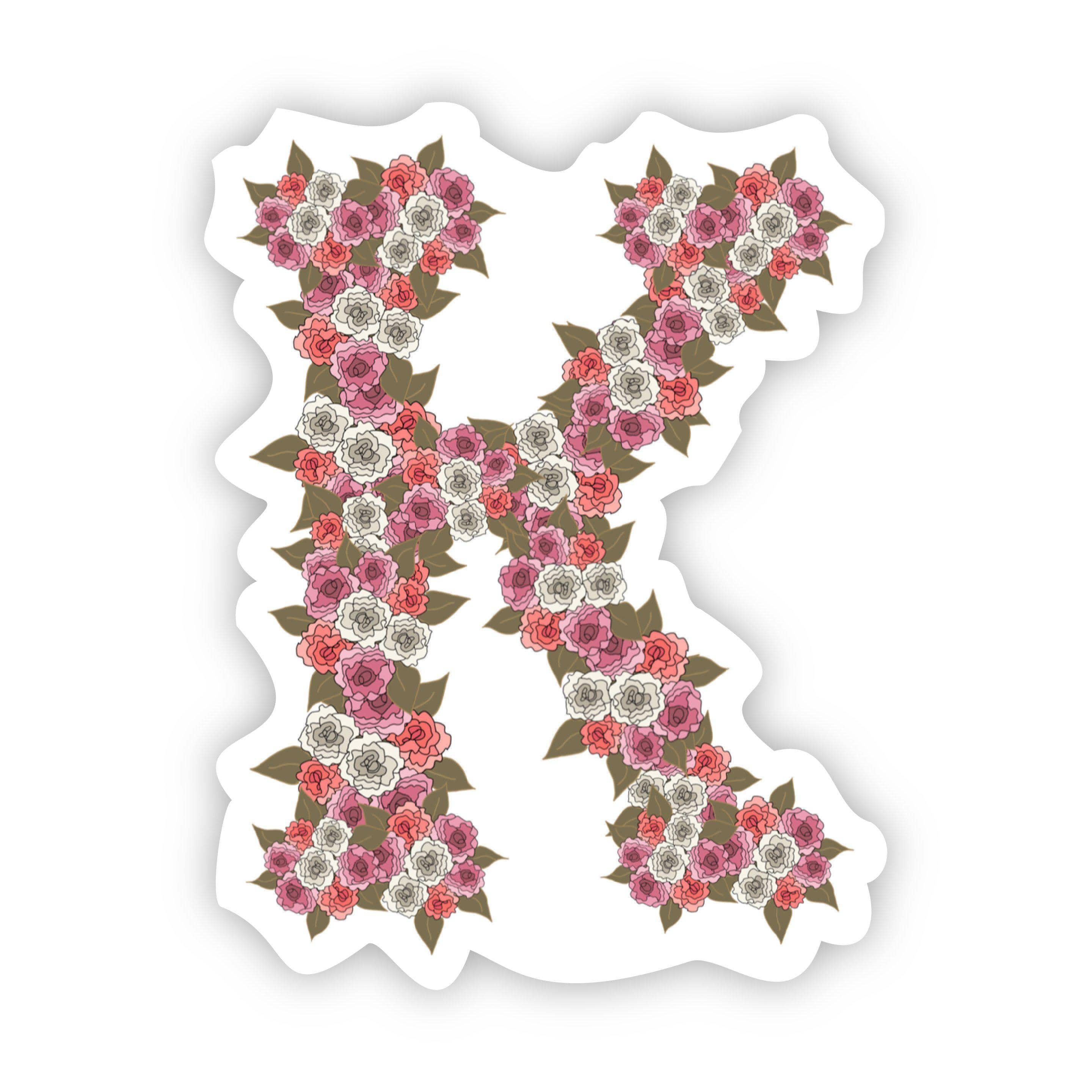  Floral K Letter Sticker、mySite、elrpsem3k