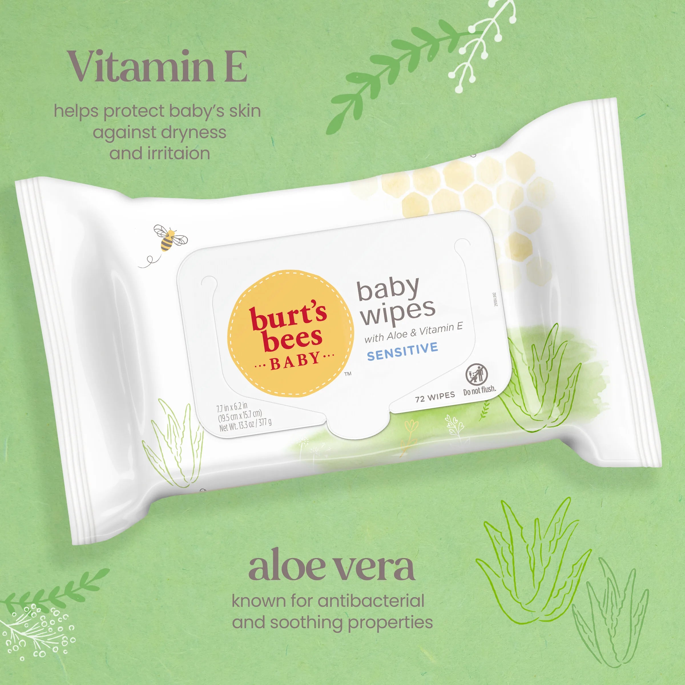 Burt’s Bees Baby Wipes, Unscented Natural Baby Wipes for Sensitive Skin - 72 Wipes、mySite、g9winljtr
