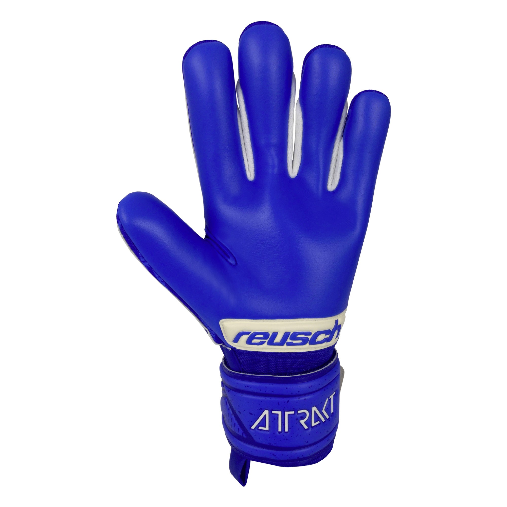 Reusch Men's Goalkeeper Attrakt Grip Evolution Fingersave Goalkeeper Gloves Blue/White、mySite、noshort