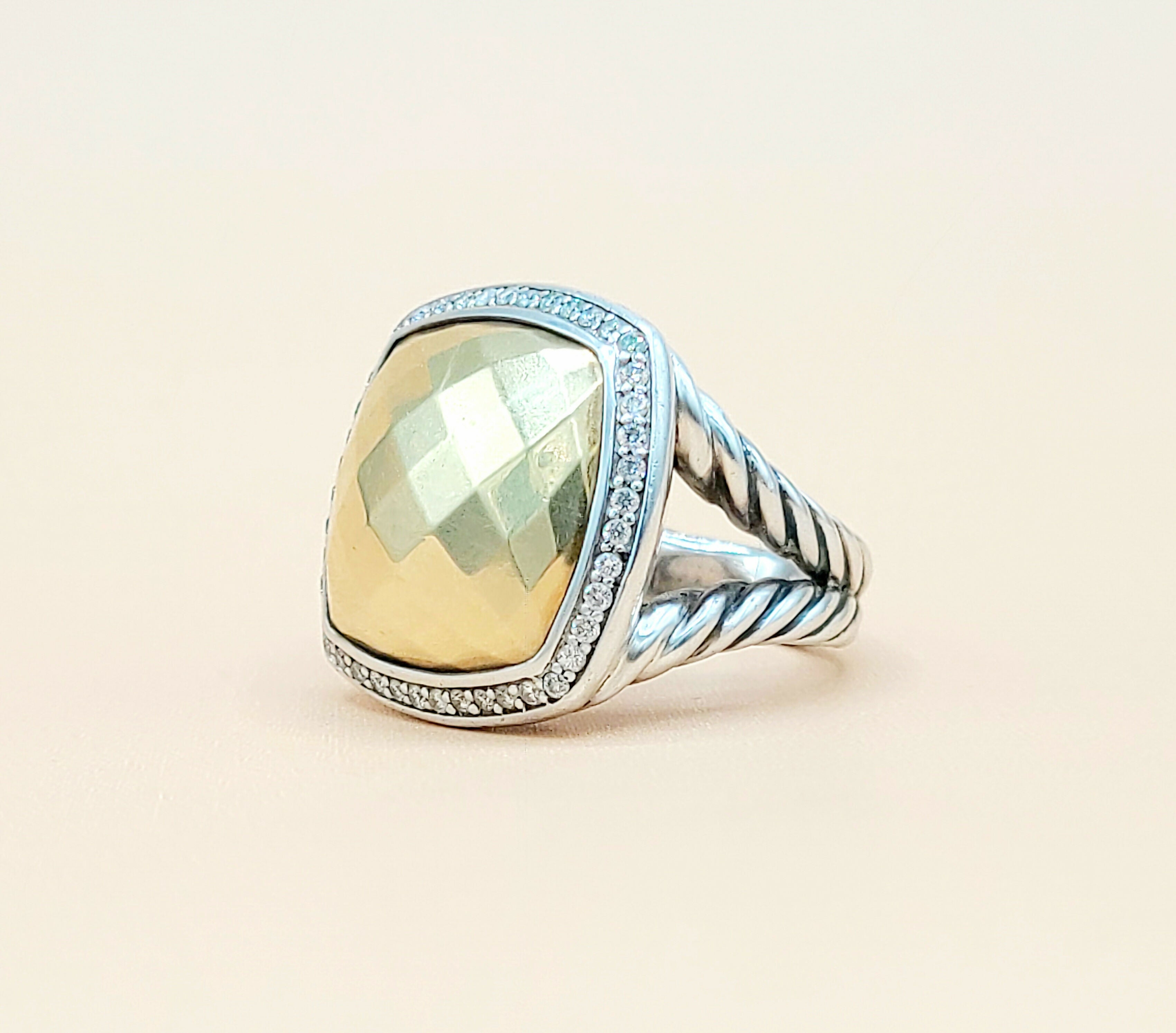 David Yurman Albion Gold Dome Diamond Ring 17mm、mySite、hinf8tx79