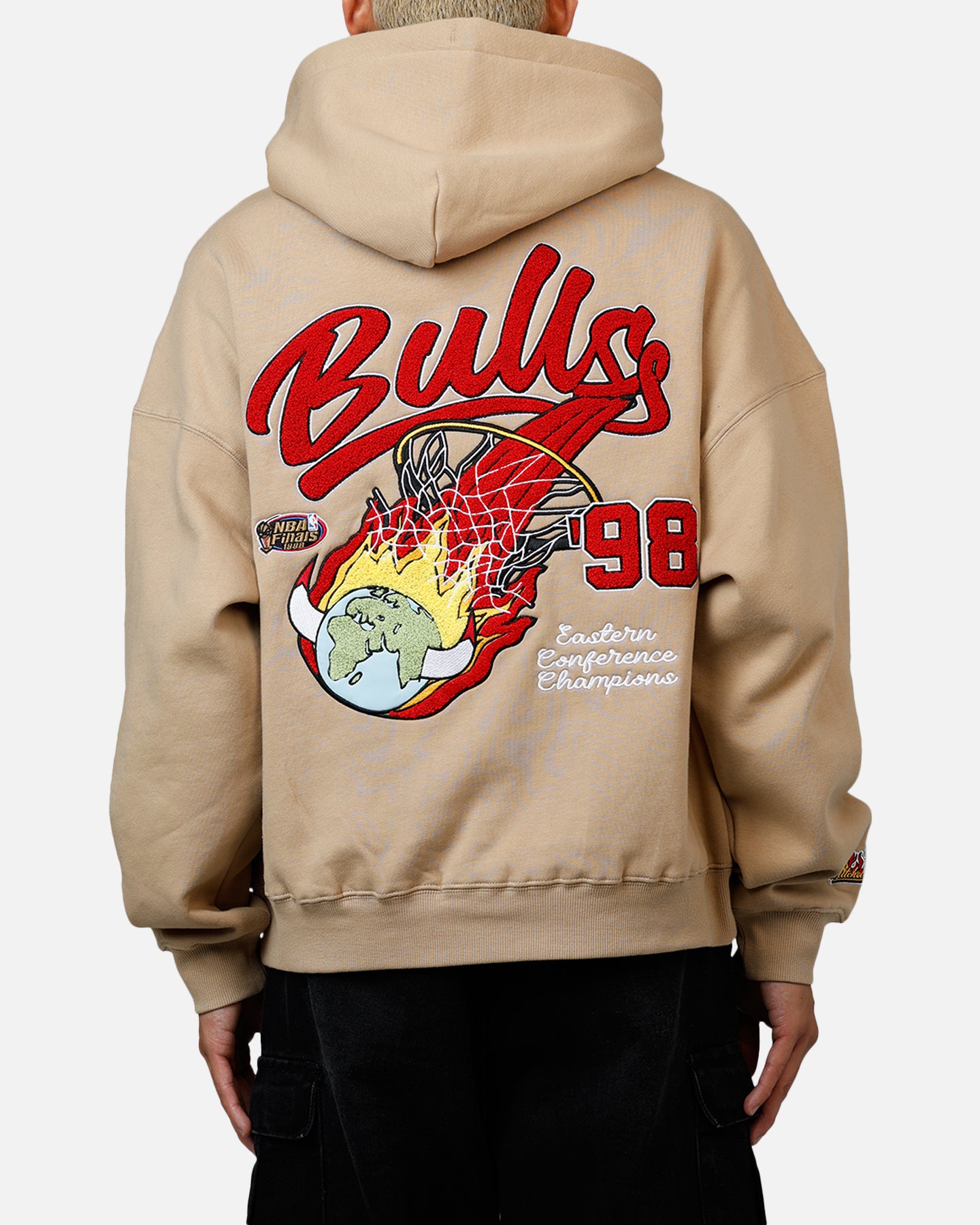 Mitchell & Ness Chicago Bulls Fireball Hoodie Tan、mySite、zt4zffjzw