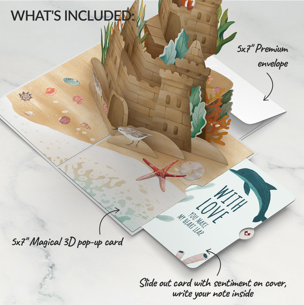 Seaside Sandcastle Love Pop-Up Card and Sentiment Set、mySite、solidvoid