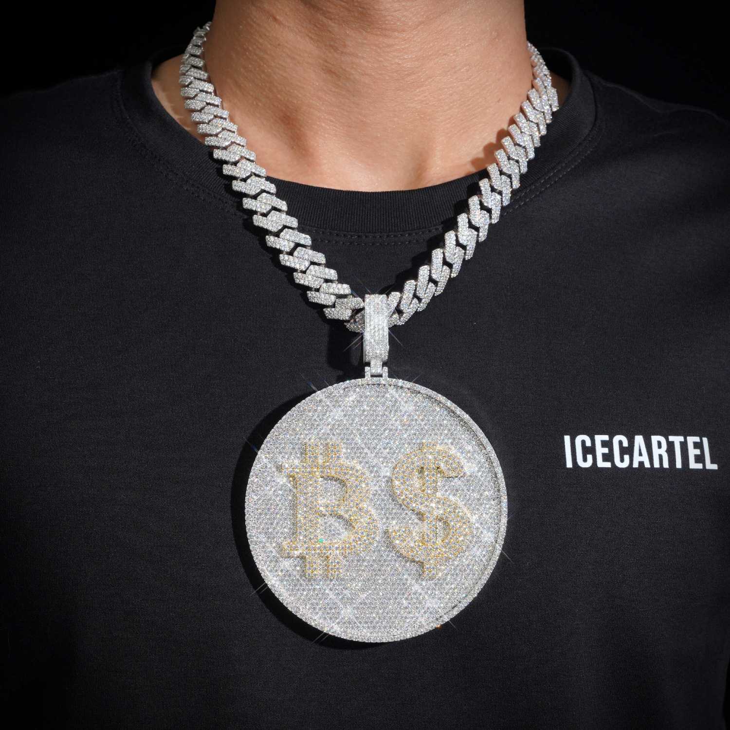 Custom 鈧? Moissanite Circle Pendant 14K Gold、mySite、hinf8tx79