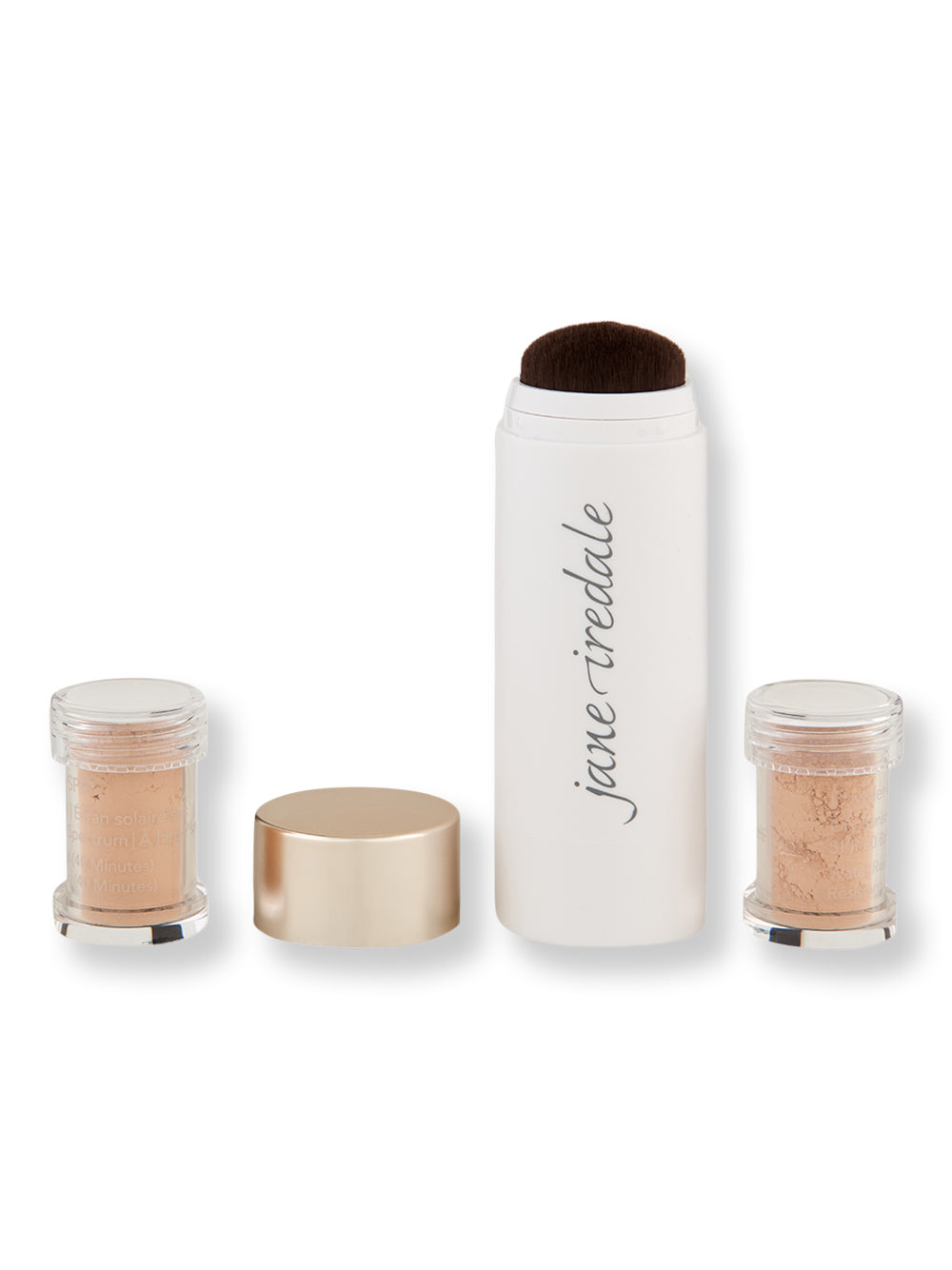 Jane Iredale Powder-Me SPF 30 Dry Sunscreen Refillable Brush + 2 Refills、mySite、gigharbornorthrealestate