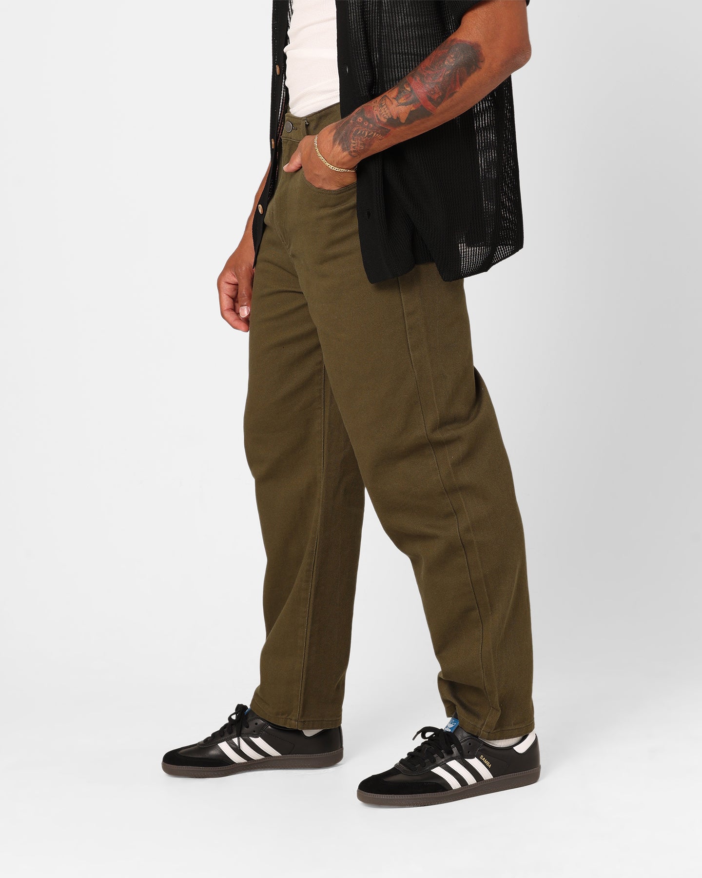 XXIII Dani Baggy Jeans Olive、mySite、zt4zffjzw